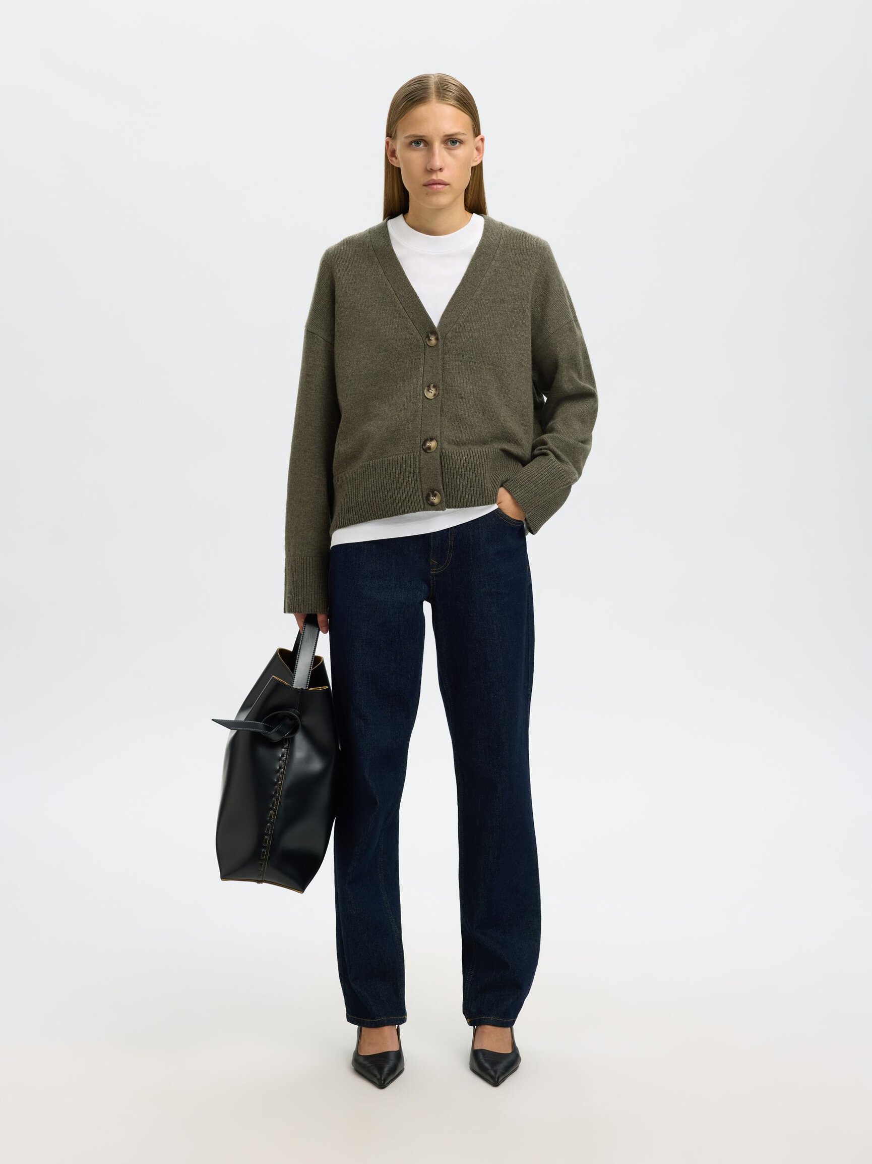 ULDBLANDING STRIKKET CARDIGAN