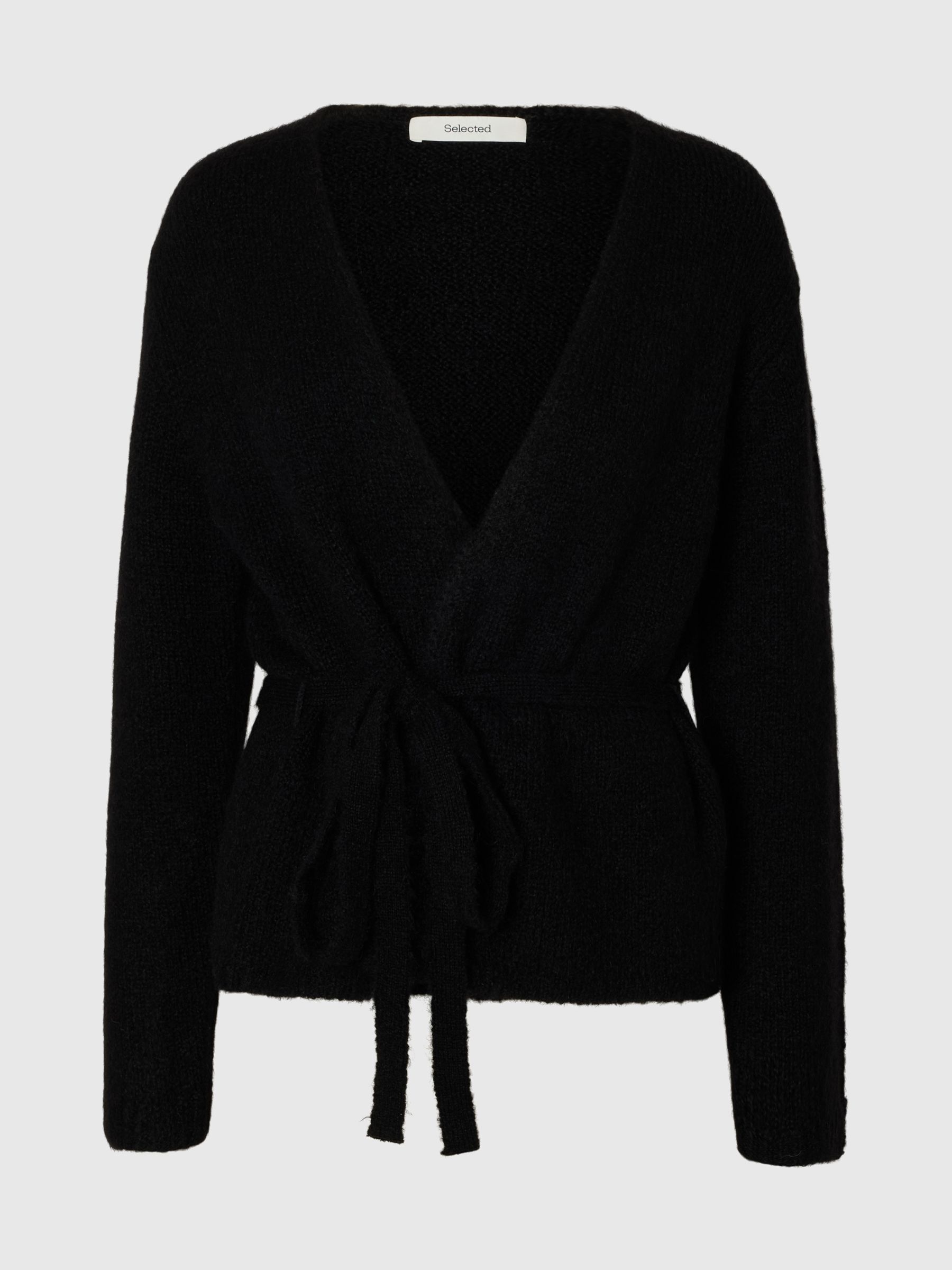 WOOL BLEND KNITTED CARDIGAN