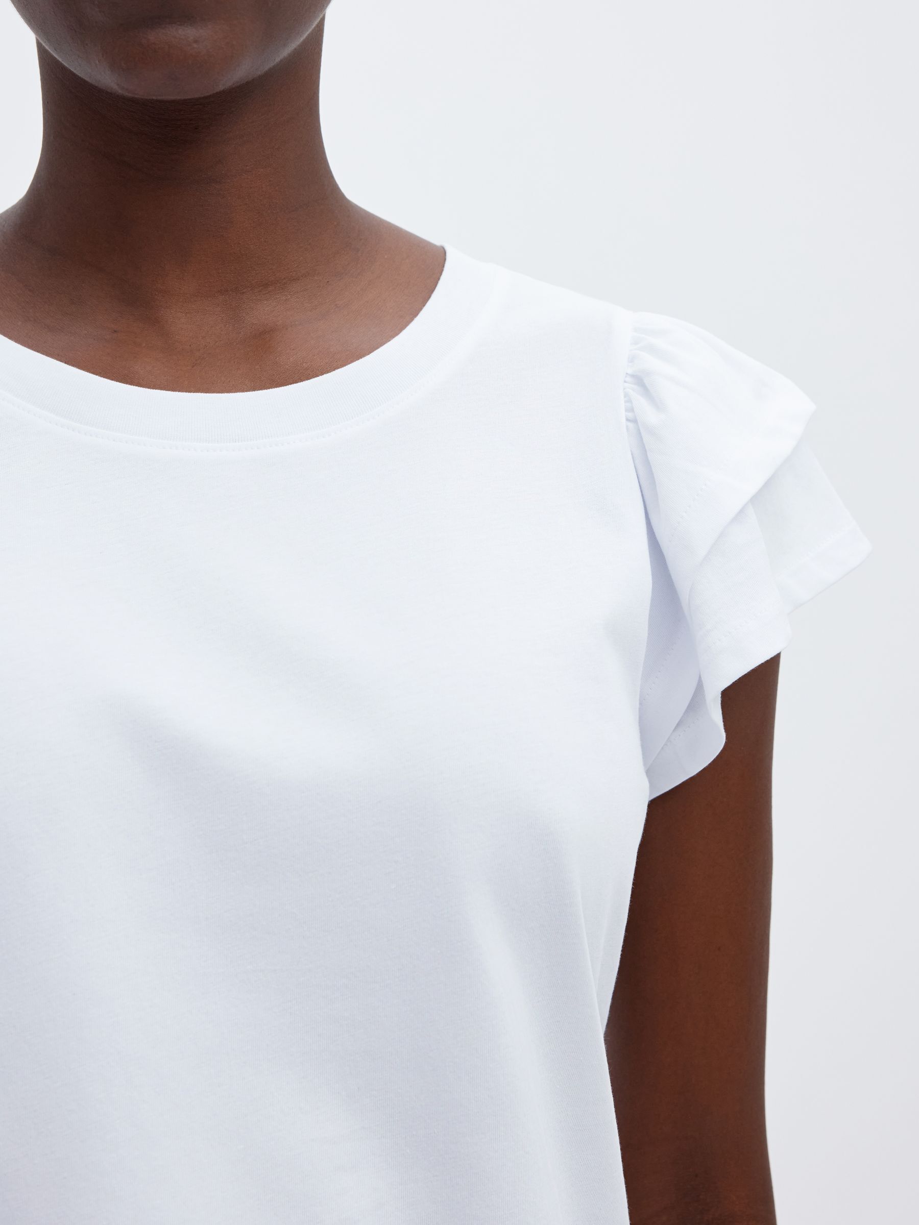 BAUMWOLL RÜSCHEN T-SHIRT