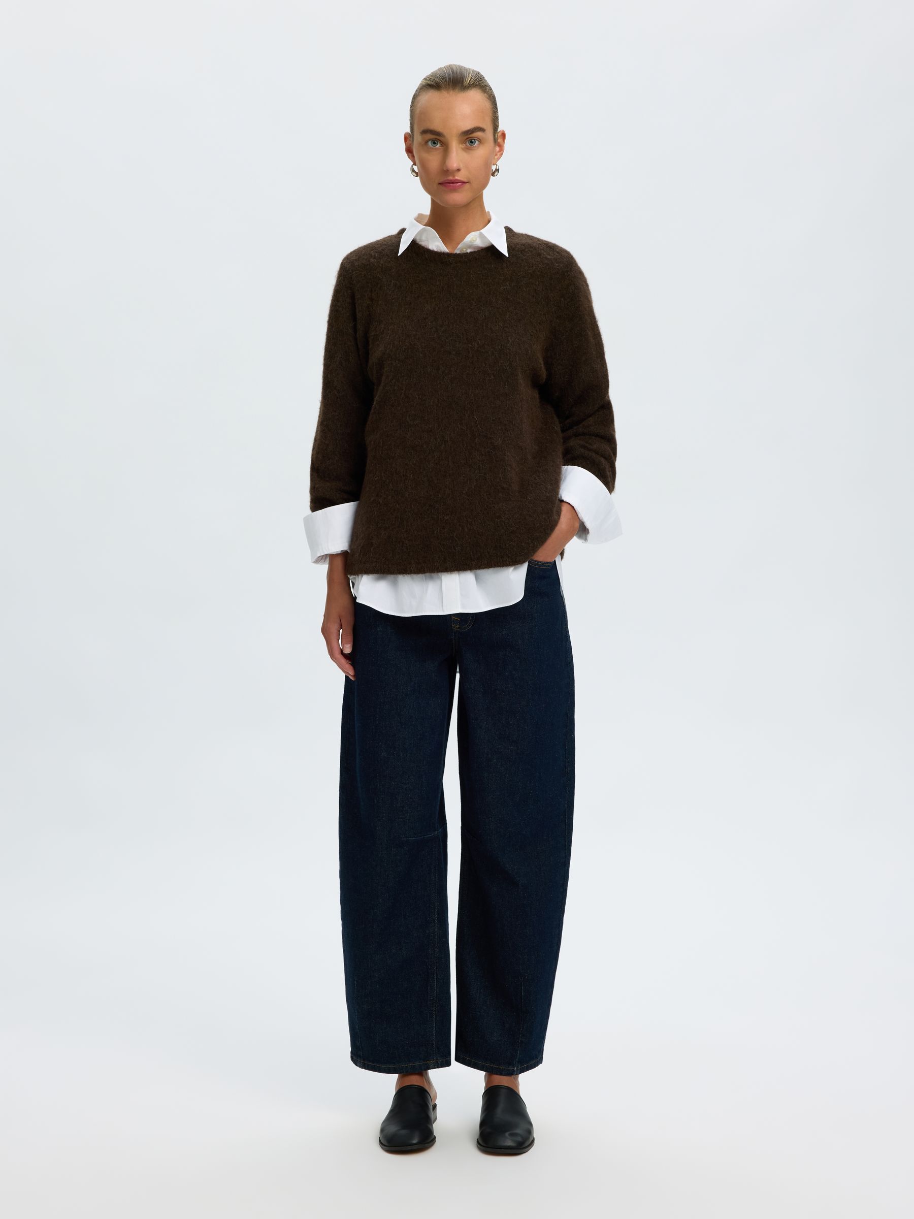 WOOL BLEND KNITTED JUMPER