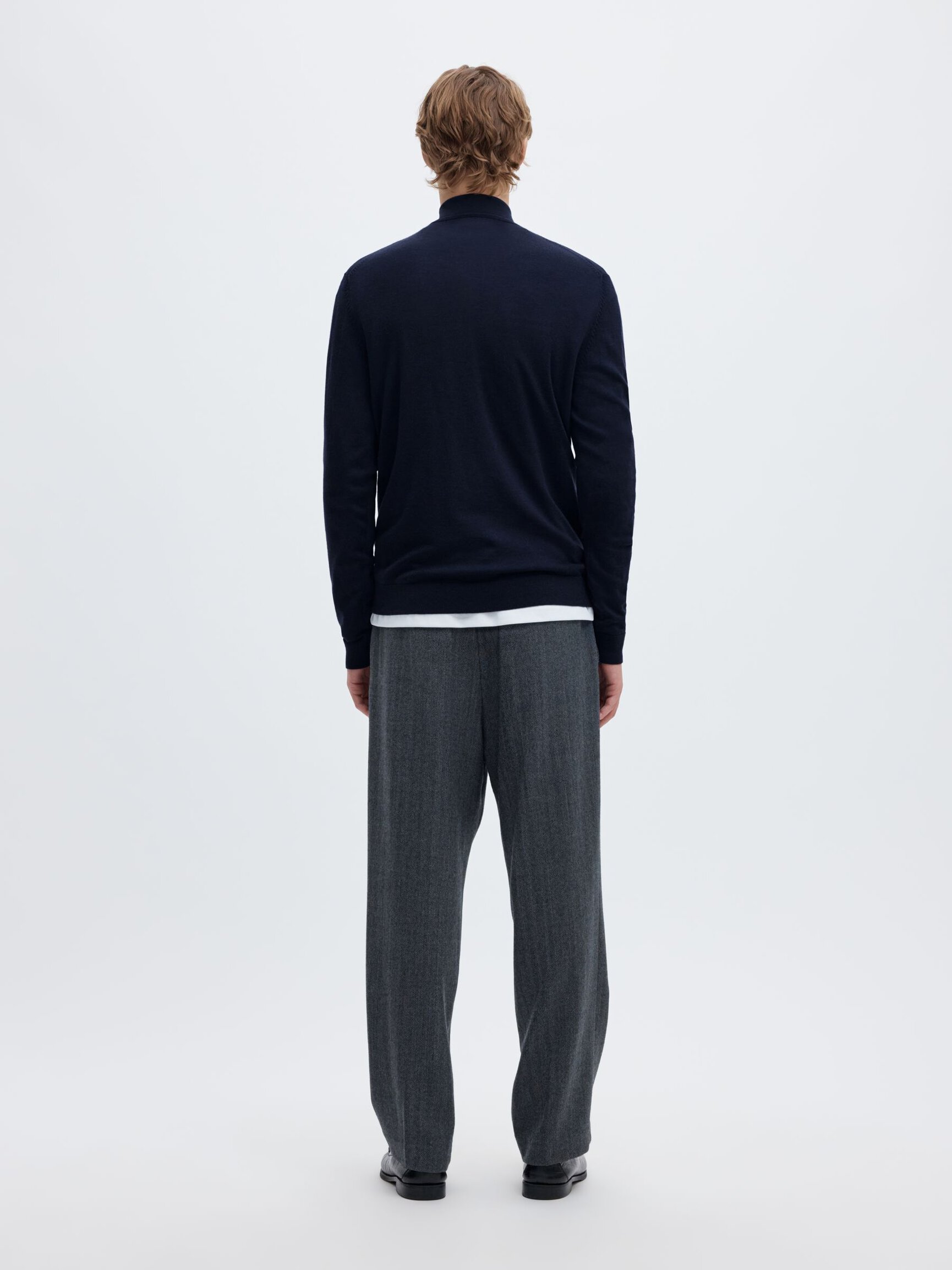 100% MERINO WOOL HALF-ZIP JUMPER