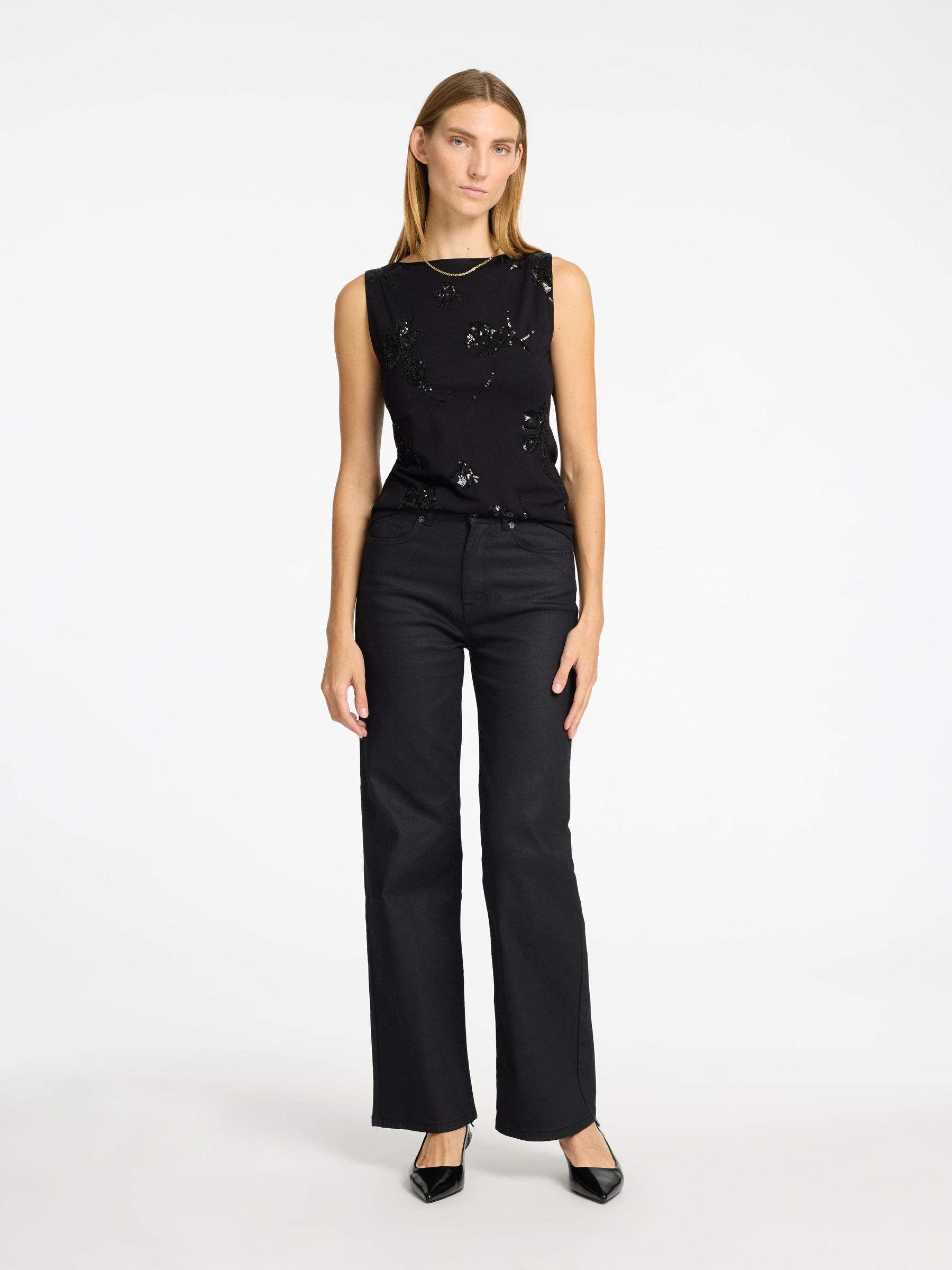 BESCHICHTETE WIDE FIT JEANS