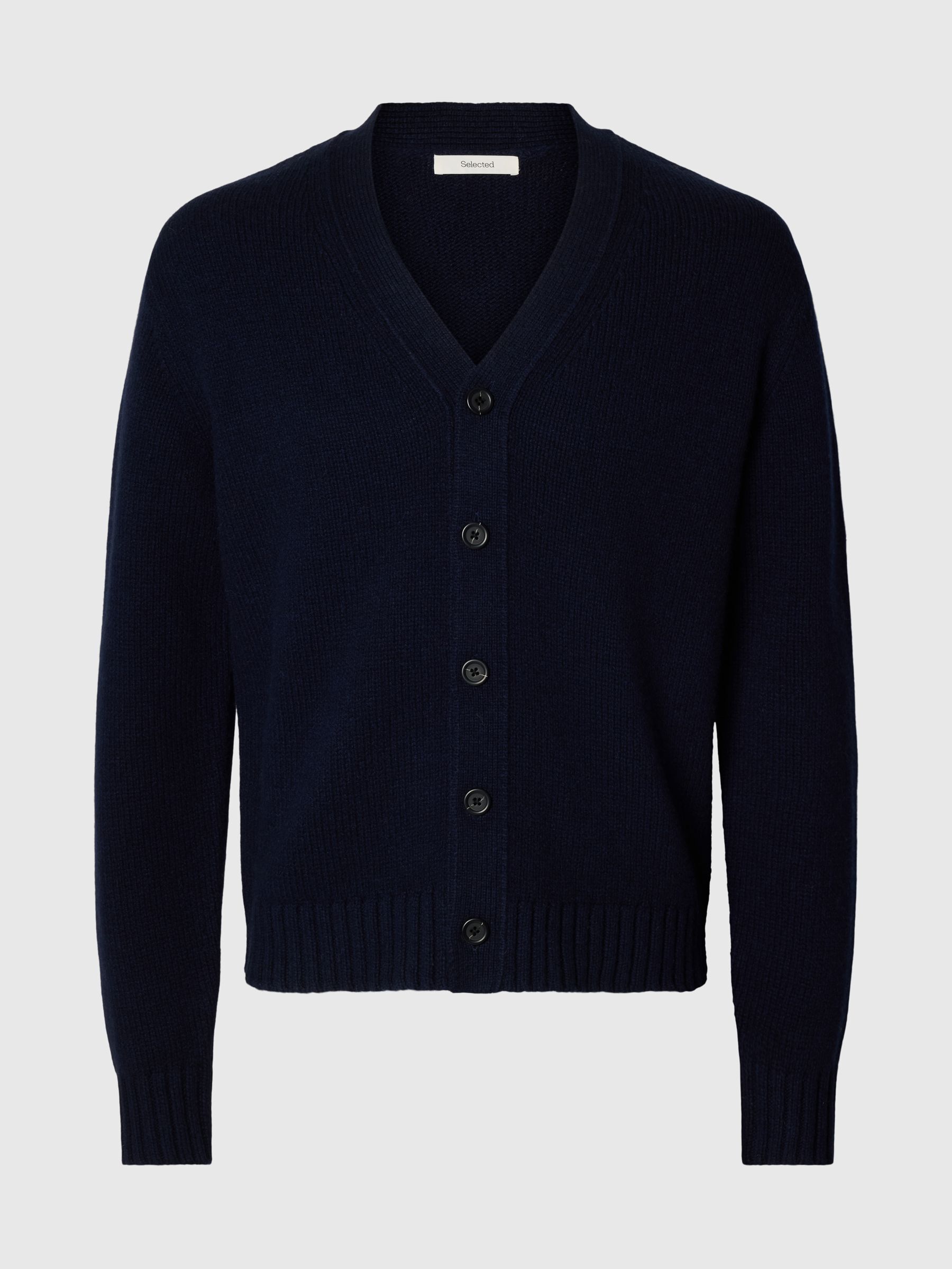 RELAXED FIT WOOL BLEND CARDIGAN