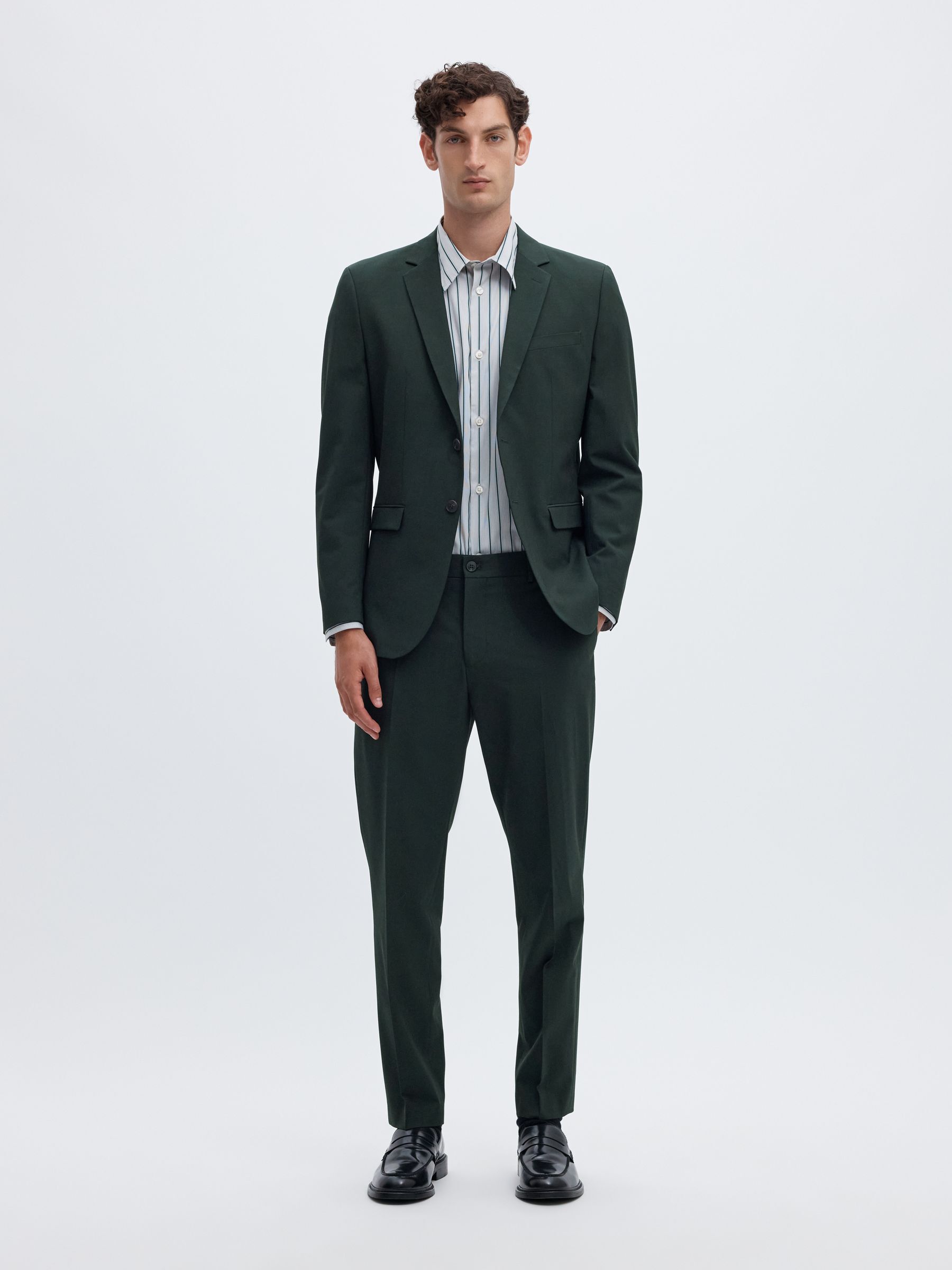 MEZCLA DE VISCOSA, CORTE SLIM BLAZER