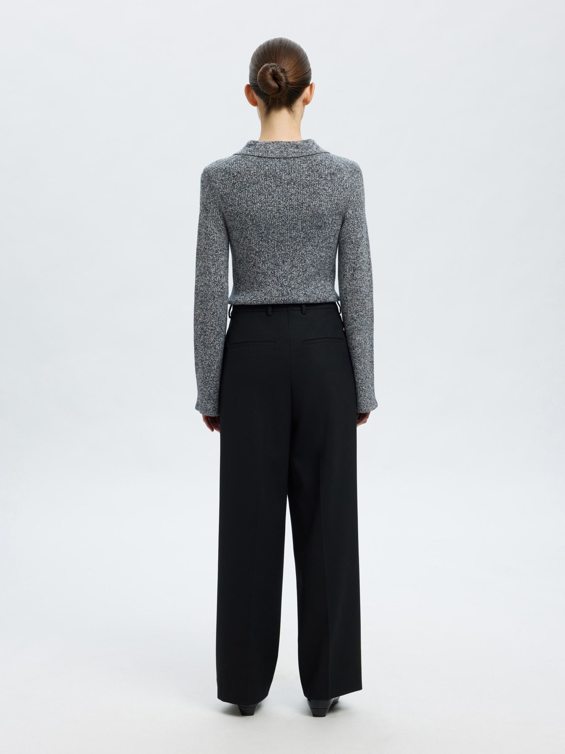 VISCOSE BLEND KNITTED POLO SHIRT