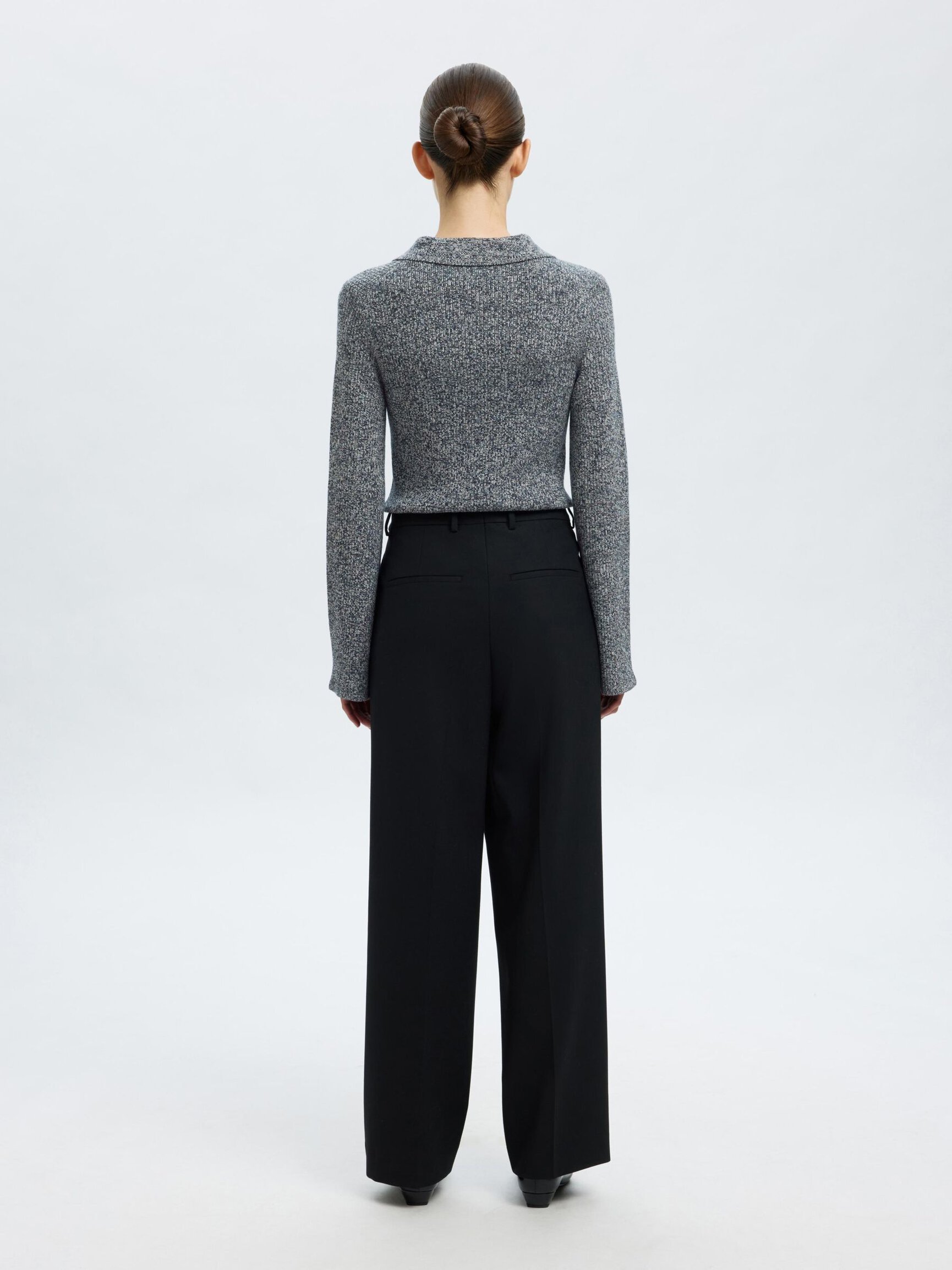 VISCOSE BLEND KNITTED POLO SHIRT