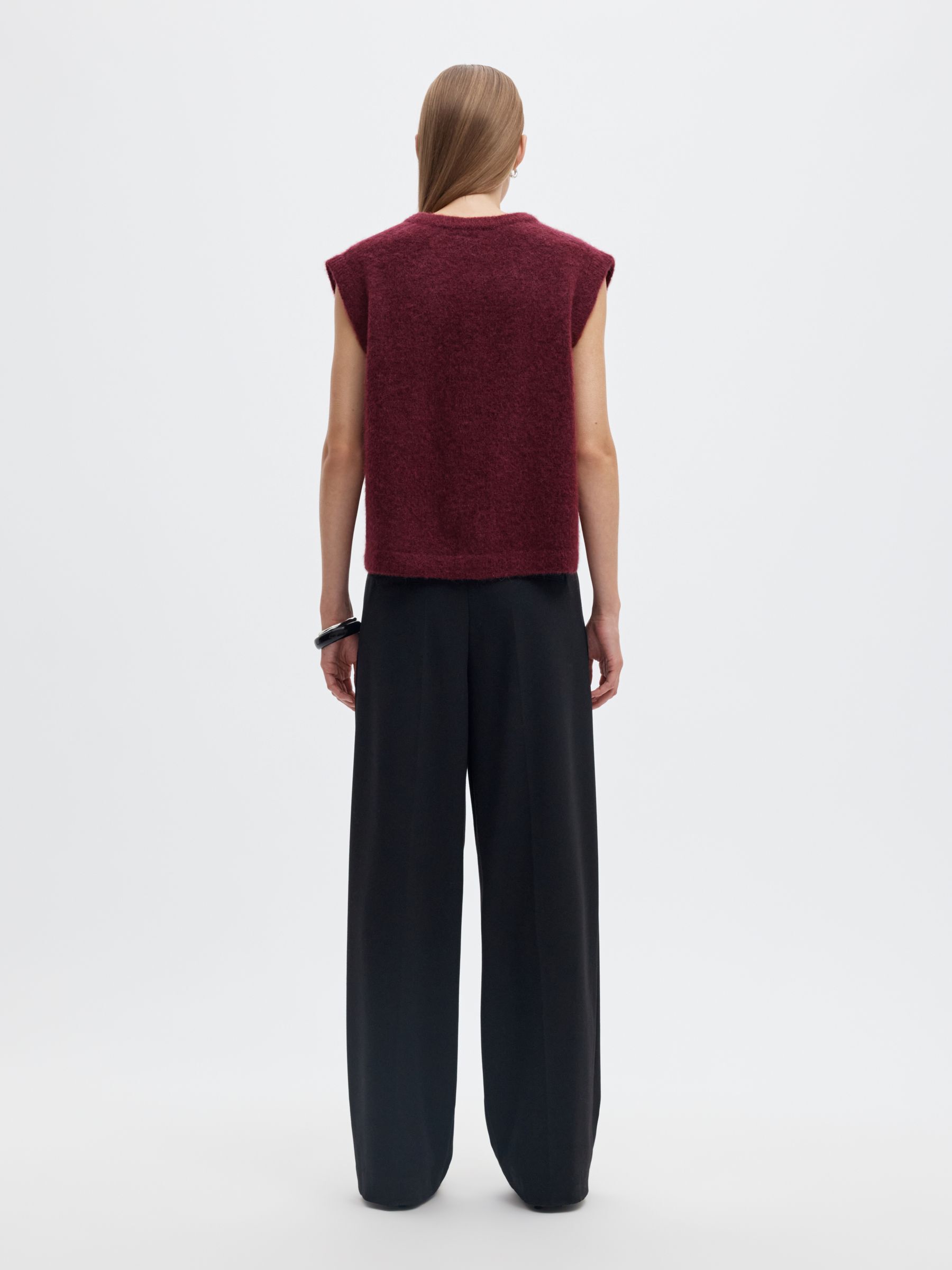 WOOL BLEND KNITTED VEST