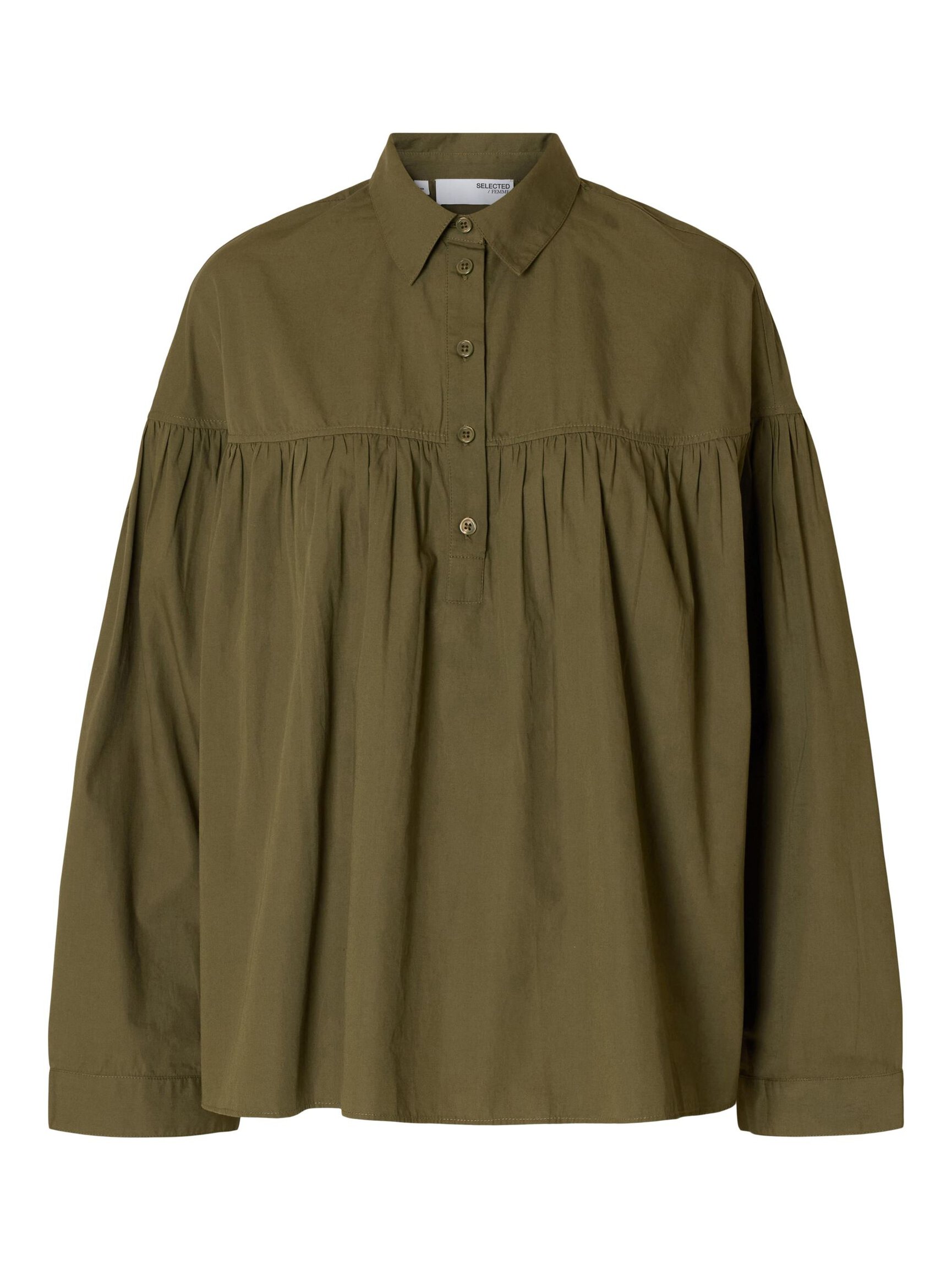 100% COTTON LONG SLEEVED BLOUSE