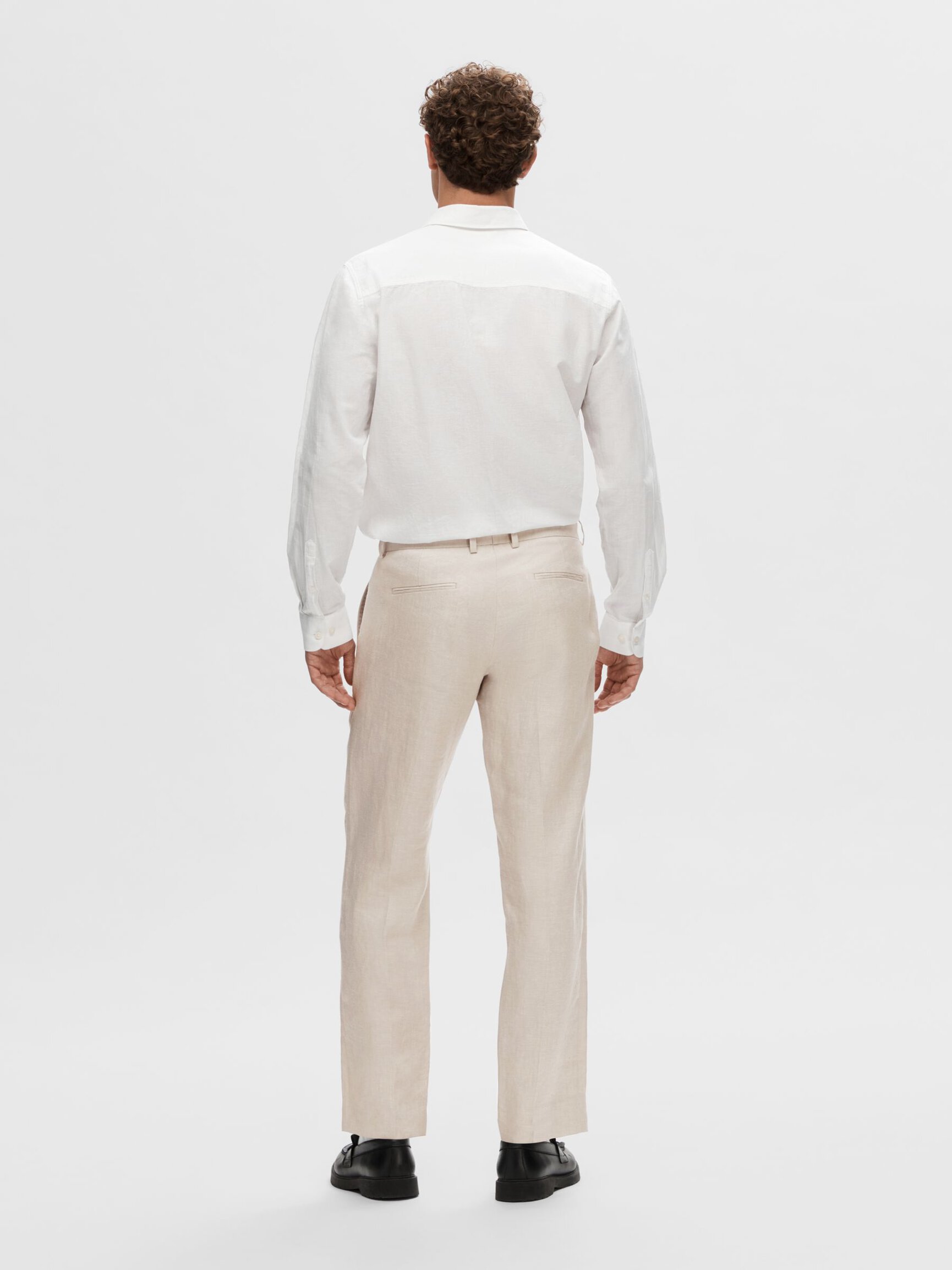 100% LINEN SUIT TROUSERS