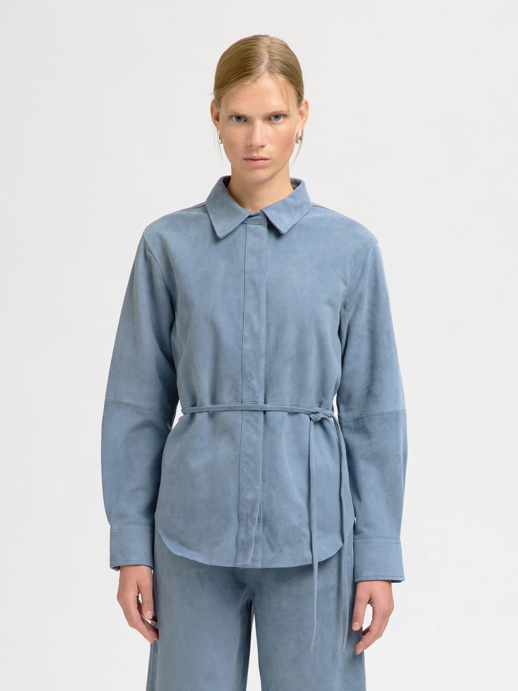 SUEDE LONG SLEEVED SHIRT