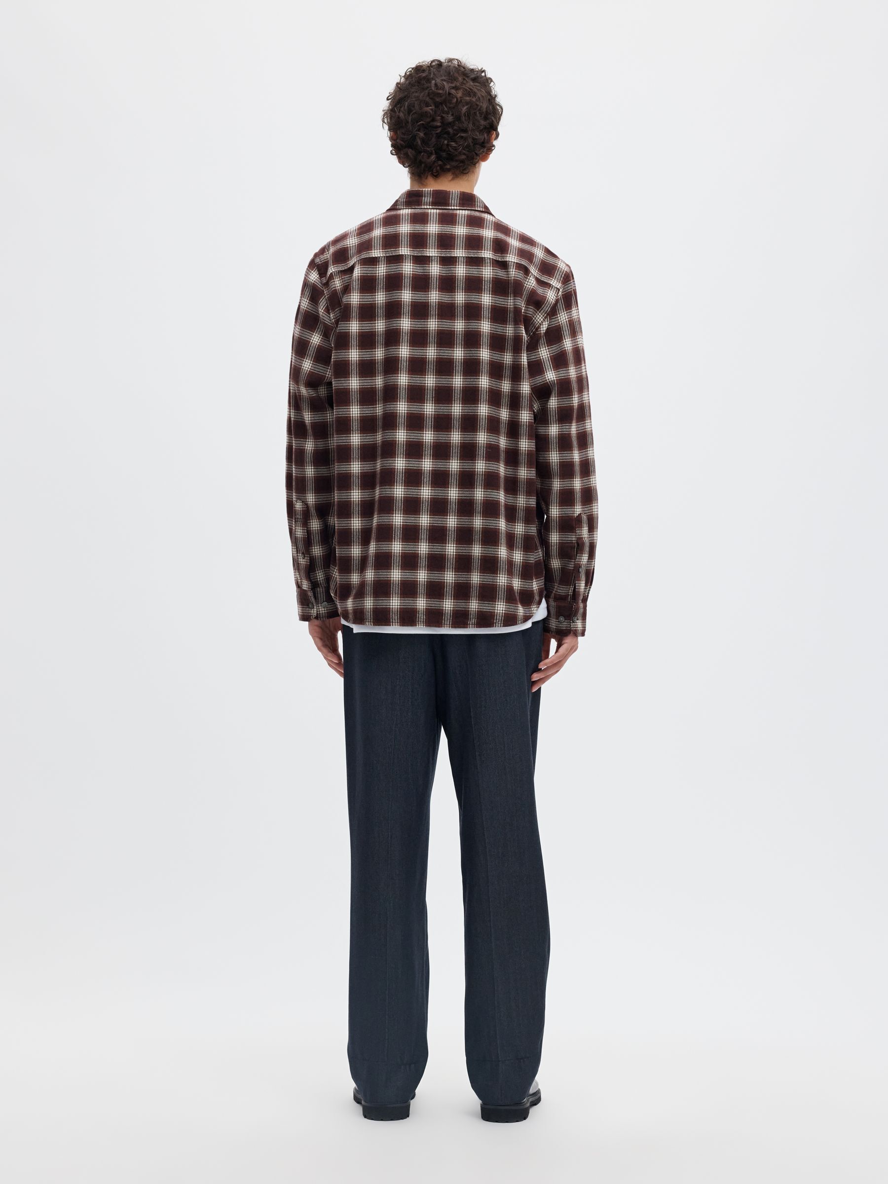 BRUSHED ORGANIC COTTON LONG SLEEVED SHIRT