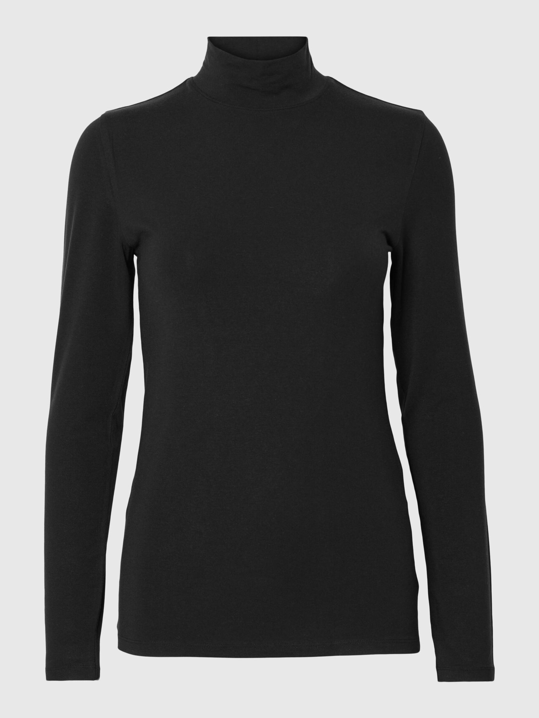 BASIC HOGE HALS TOP MET LANGE MOUWEN