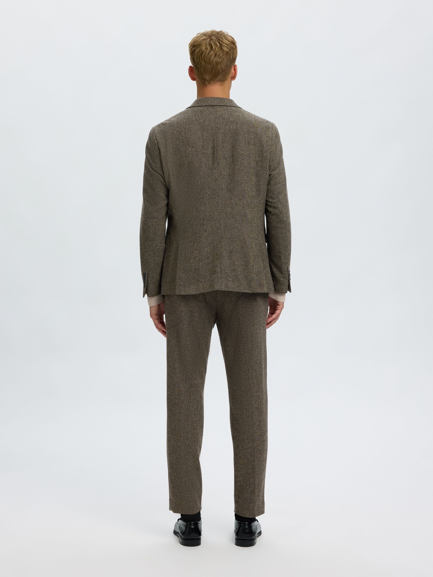 KARIERTER WOLLGEMISCH BLAZER