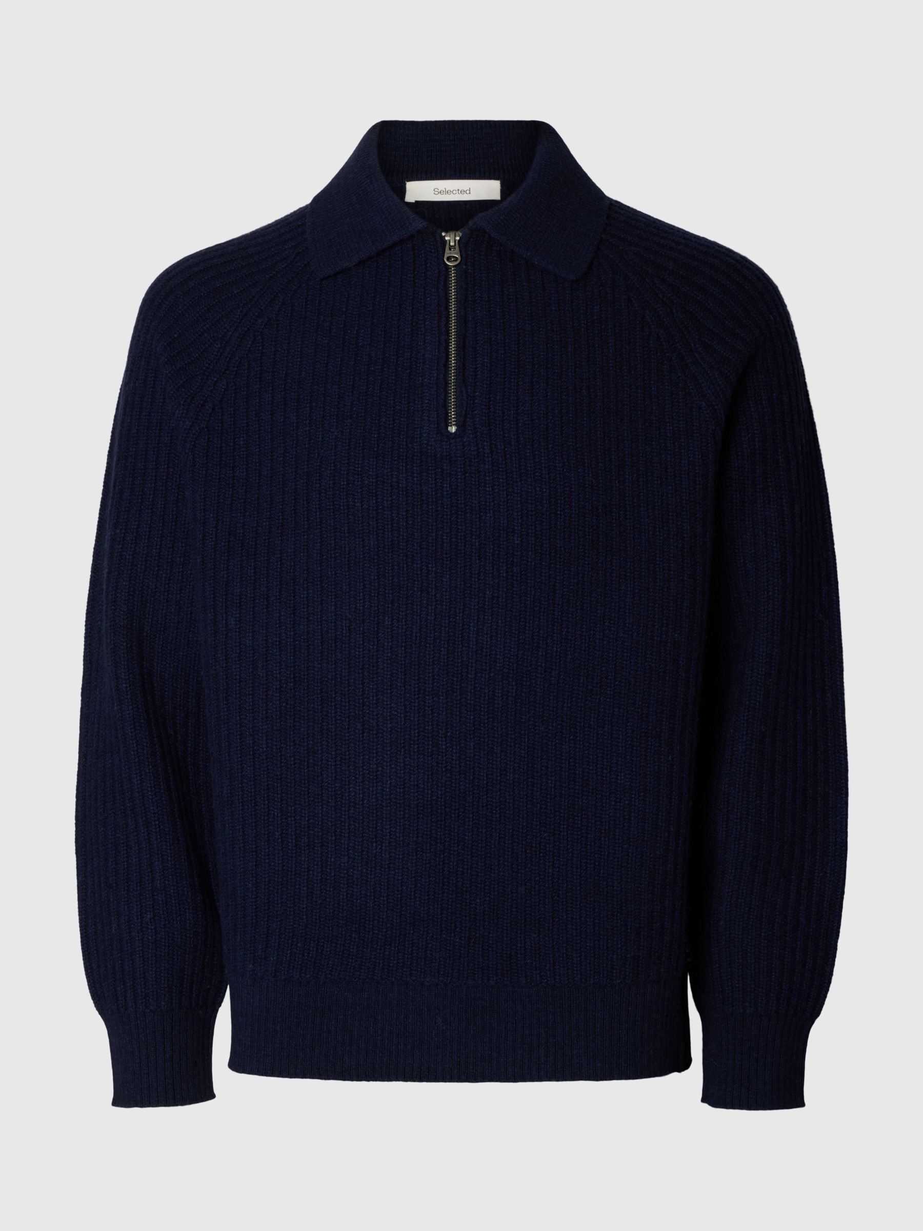 WOOL BLEND KNITTED POLO SHIRT