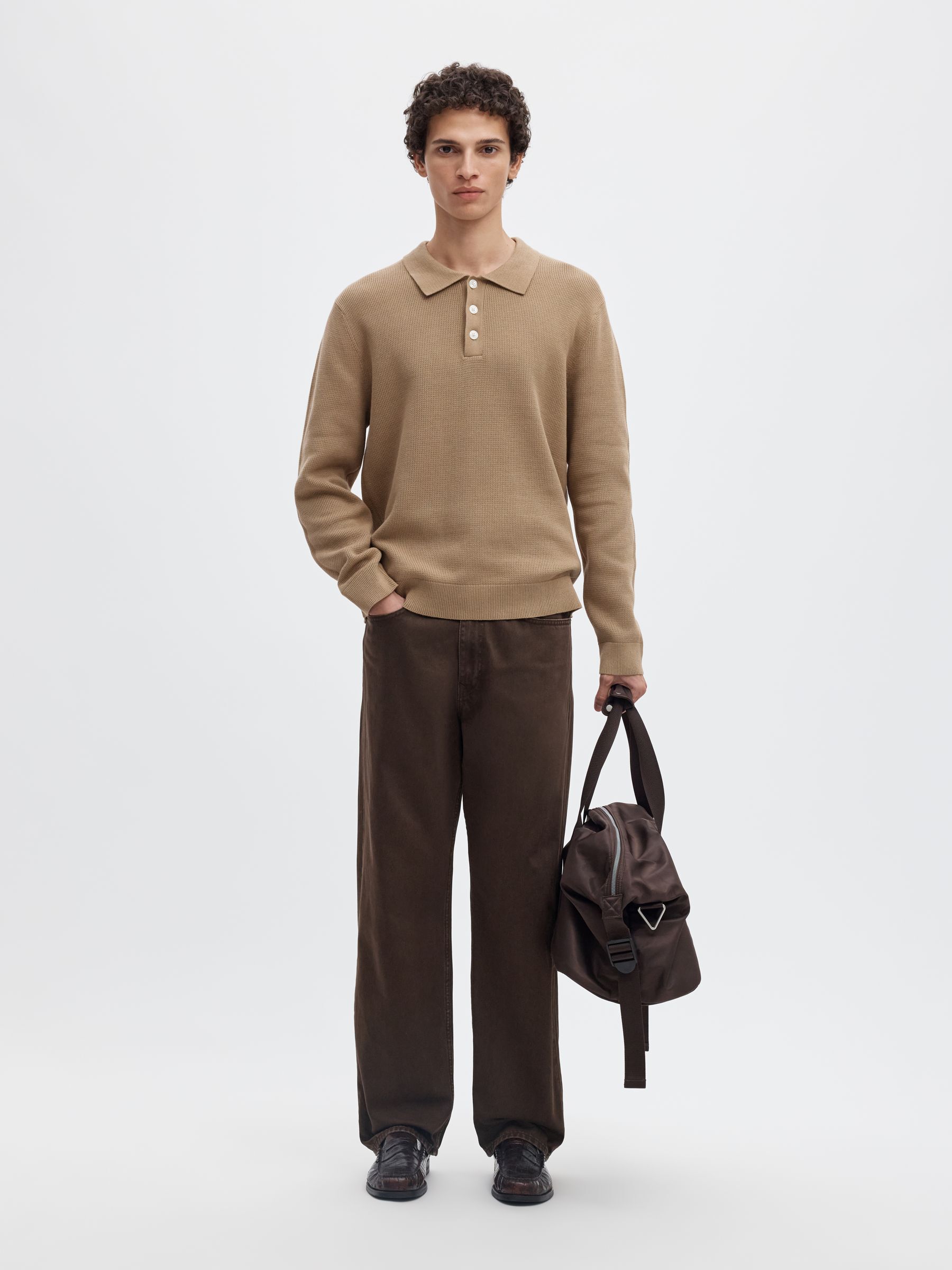 STRUCTURED COTTON POLO SHIRT