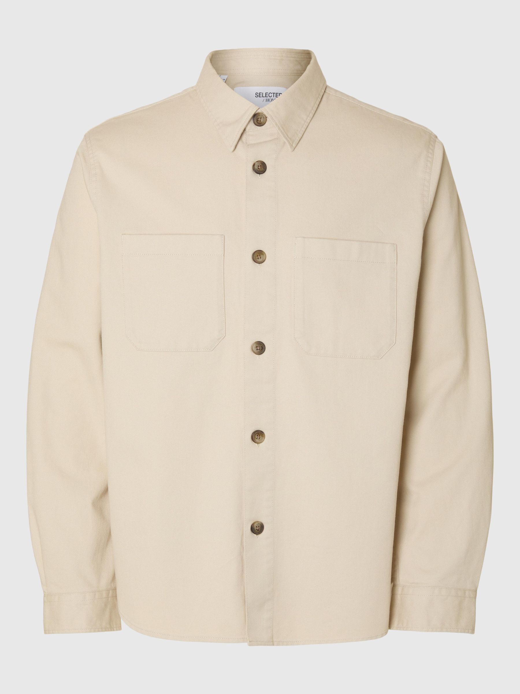 REGULAR FIT TWILL OVERSHIRT