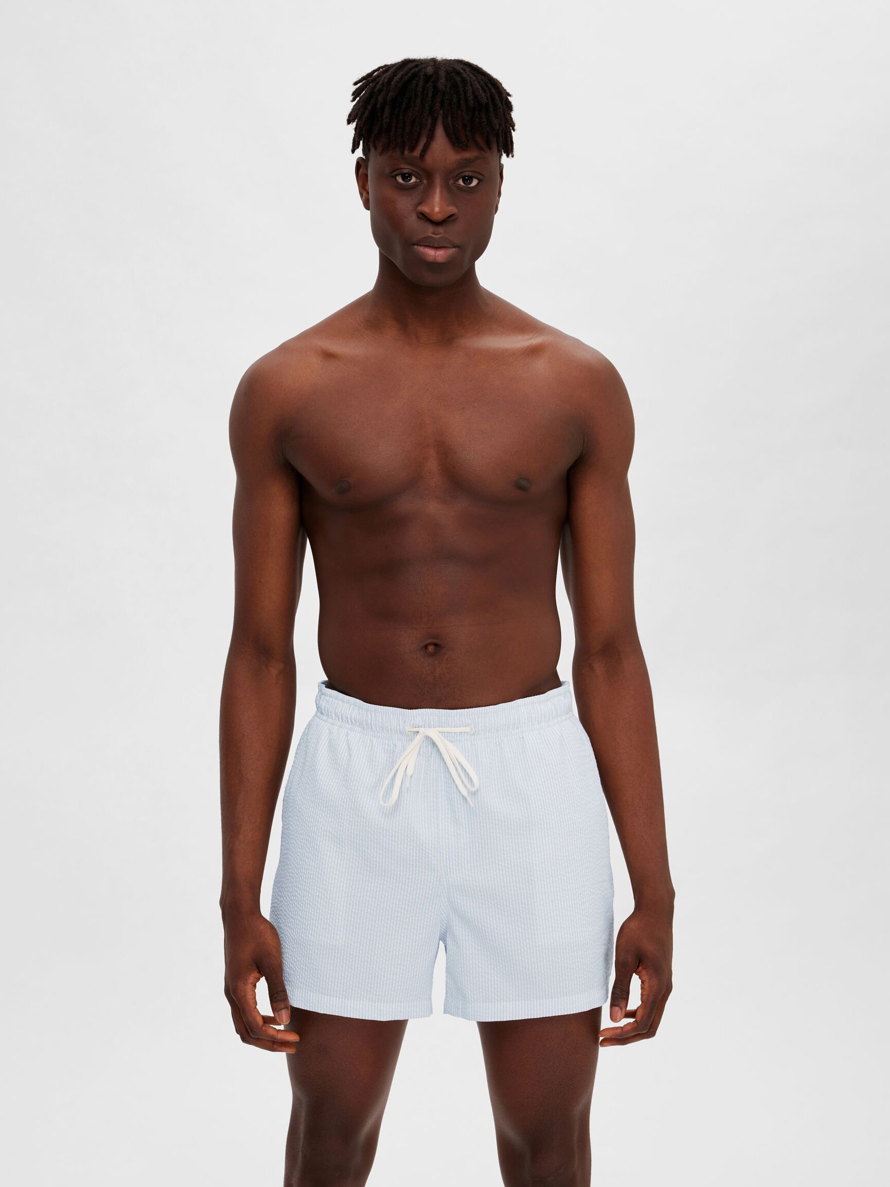 SEERSUCKER SWIM SHORTS