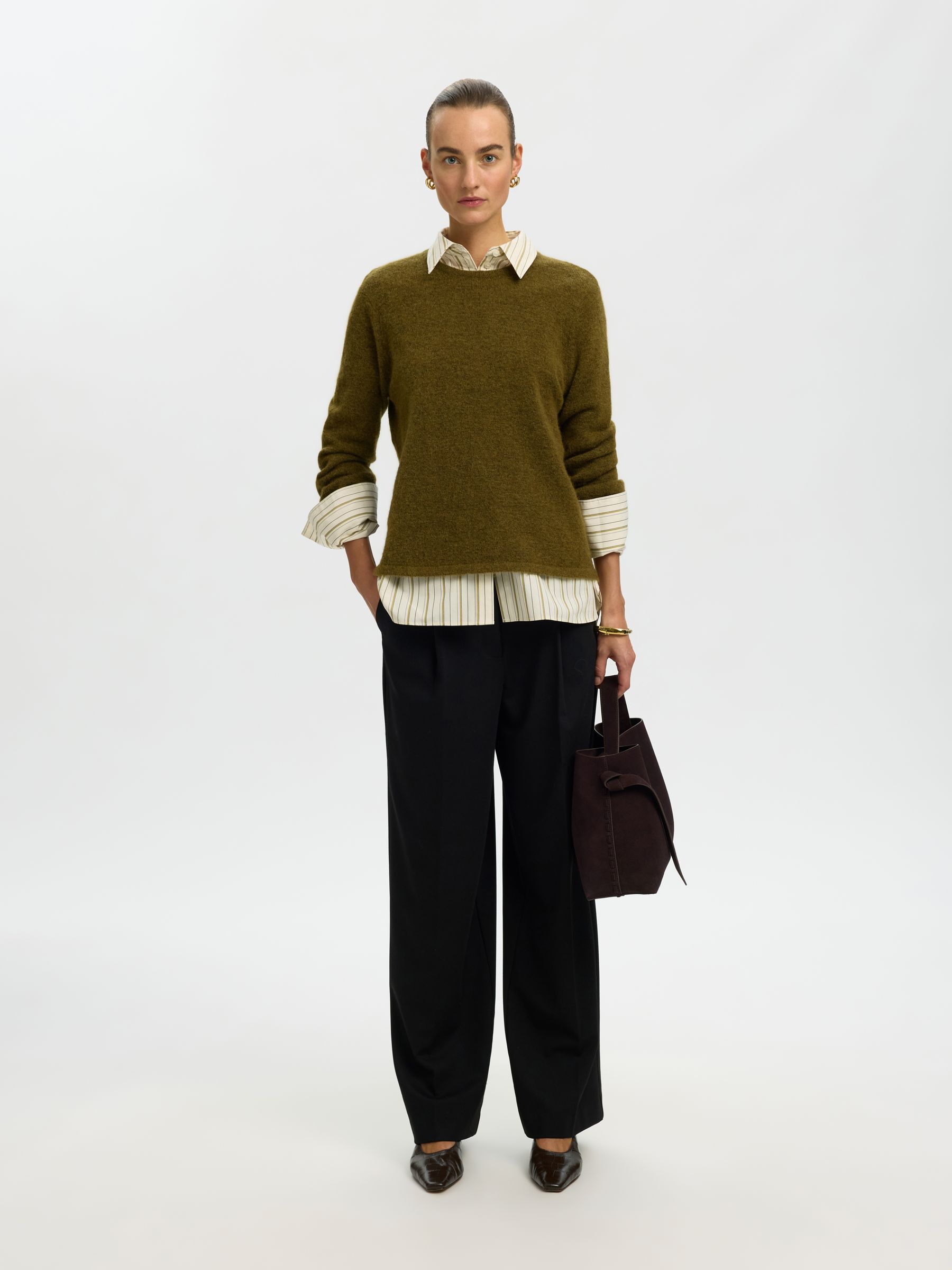 WOOL BLEND KNITTED PULLOVER