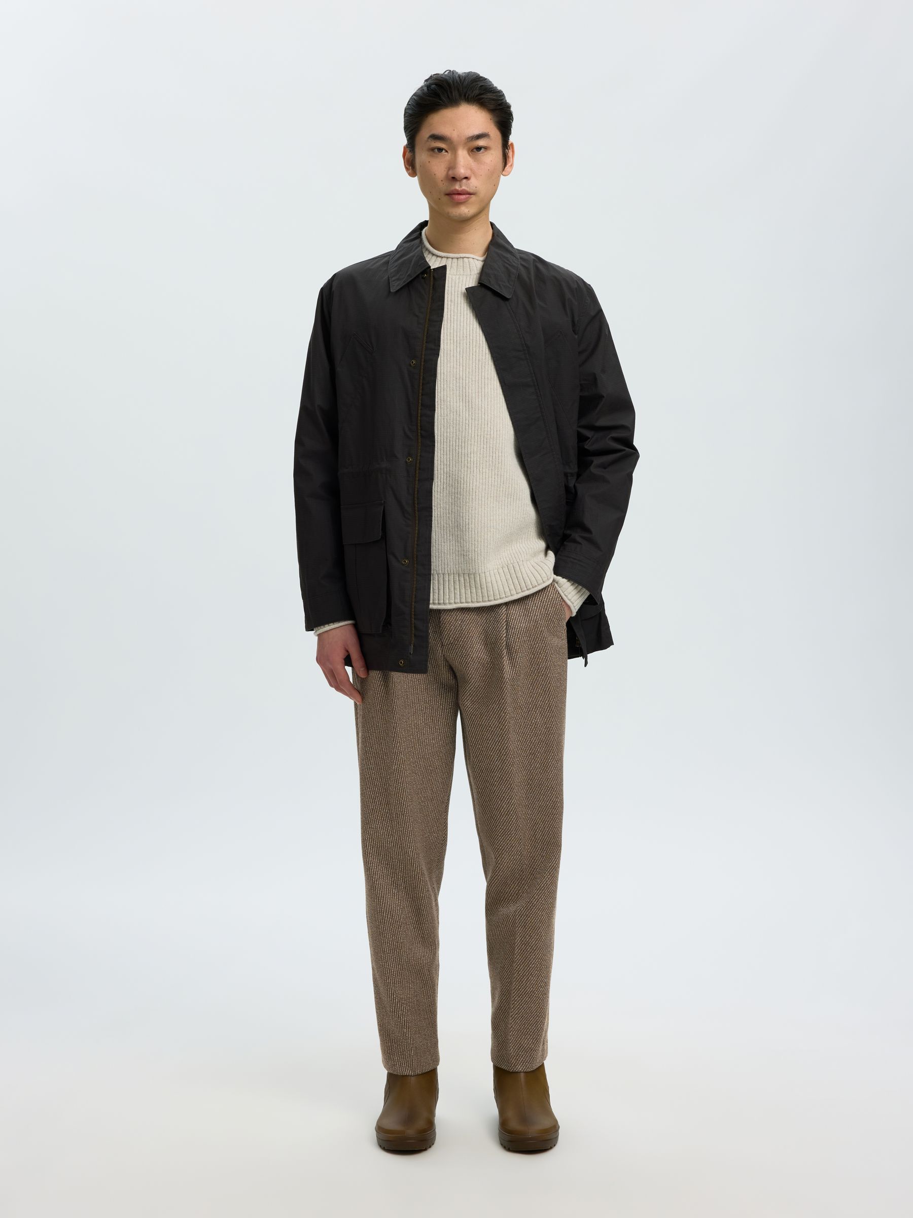 WOOL LOOSE-FIT TROUSERS