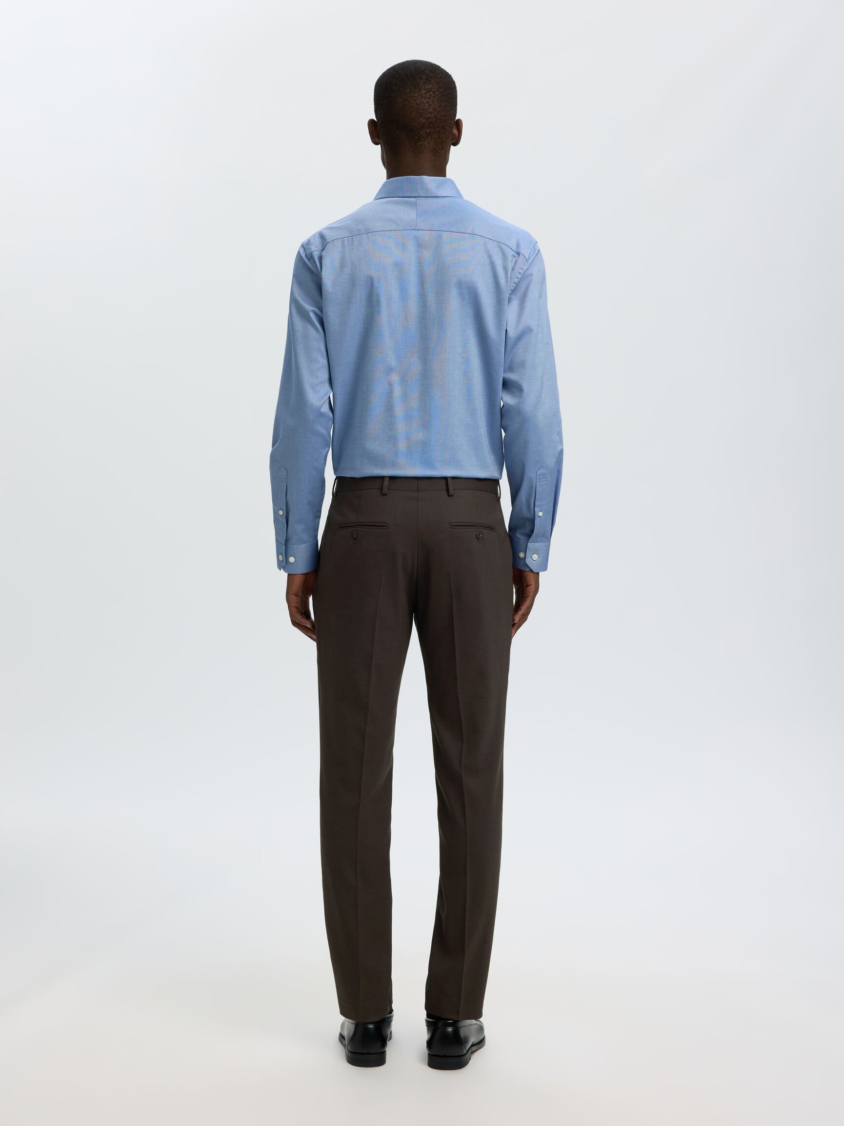 WOVEN WOOL BLEND TROUSERS