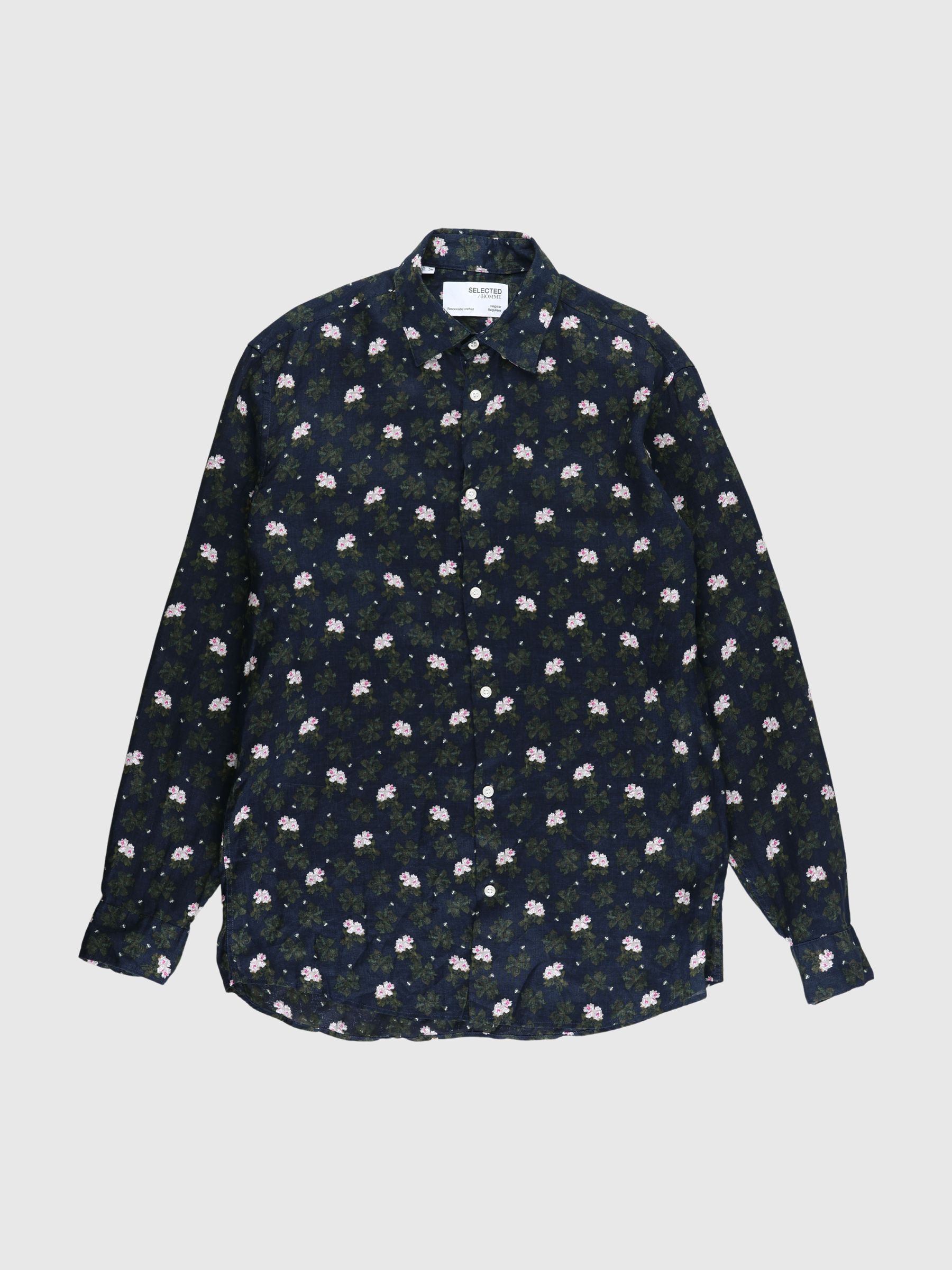 BUTTON-DOWN FORMAL LINEN SHIRT