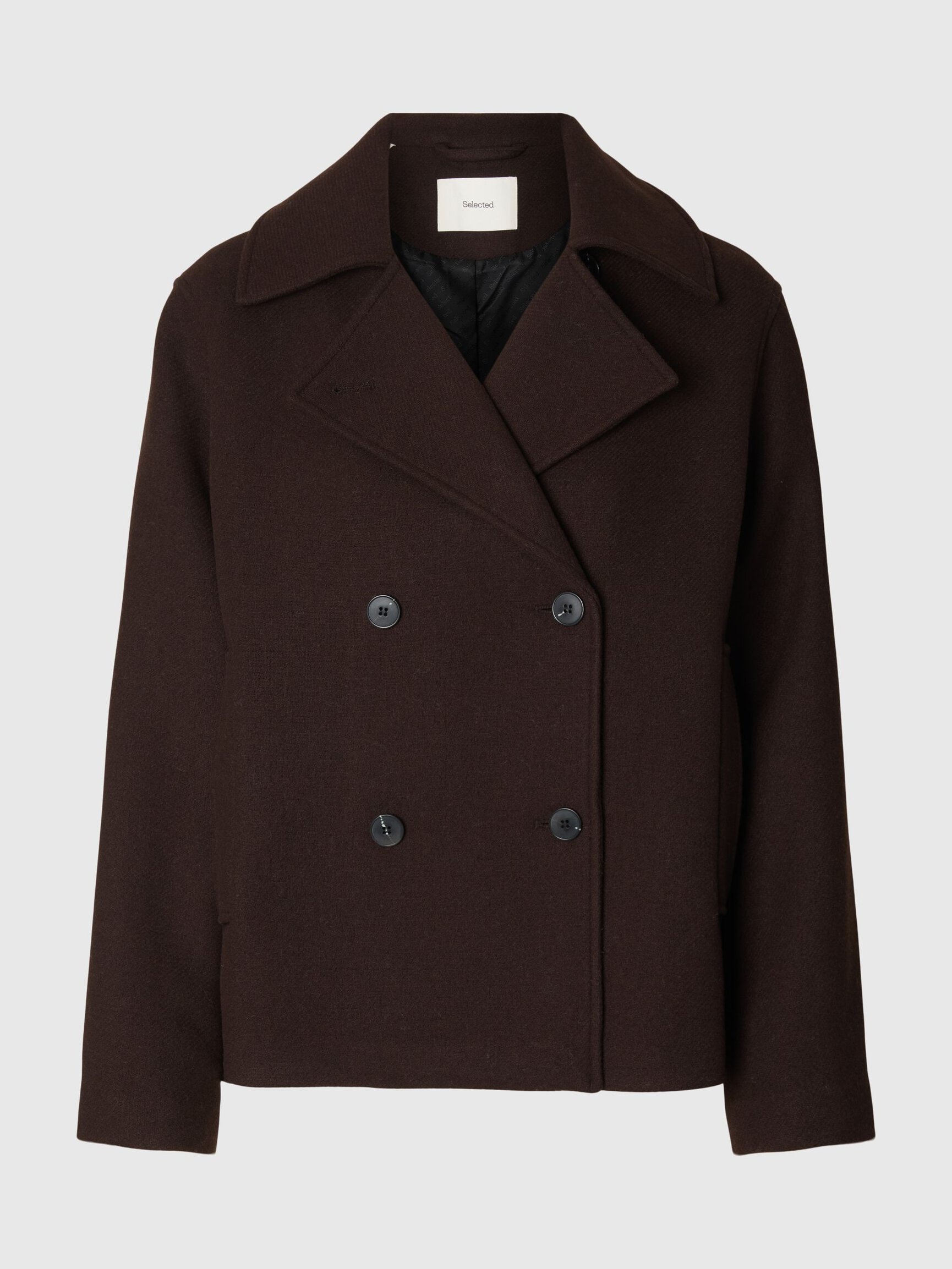 WOOL BLEND DOUBLE-BREASTED JACKET
