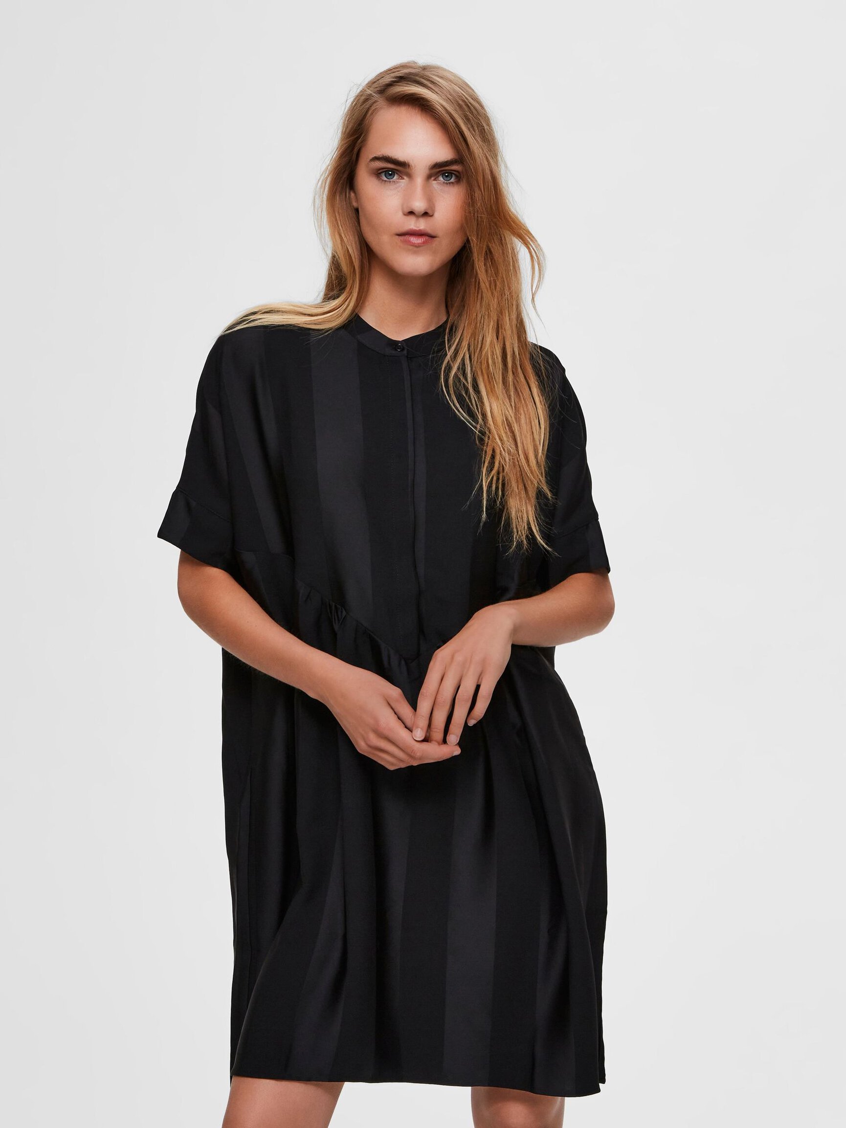 OVERSIZED SATIN MINI DRESS