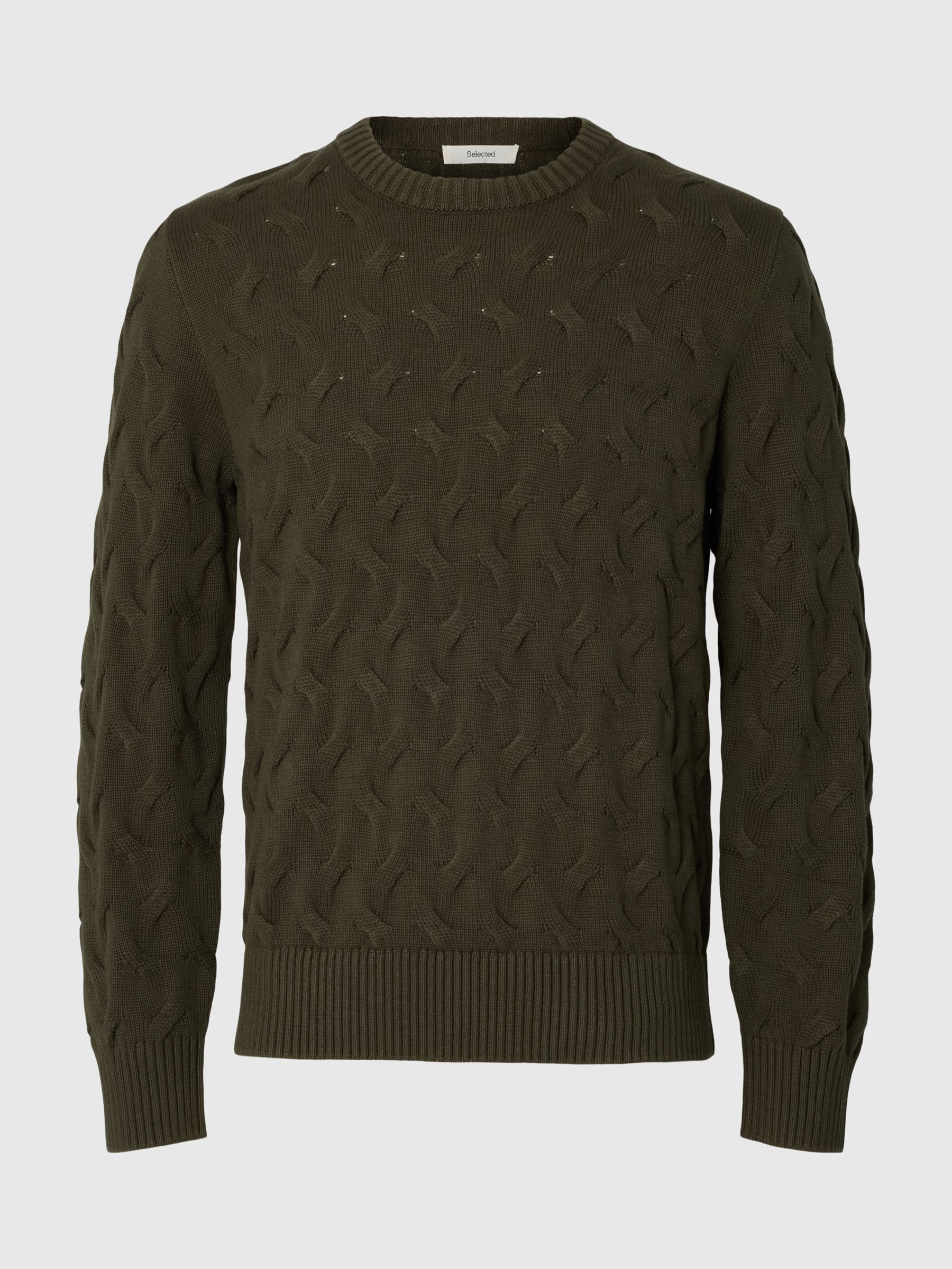 CABLE KNIT CREWNECK JUMPER
