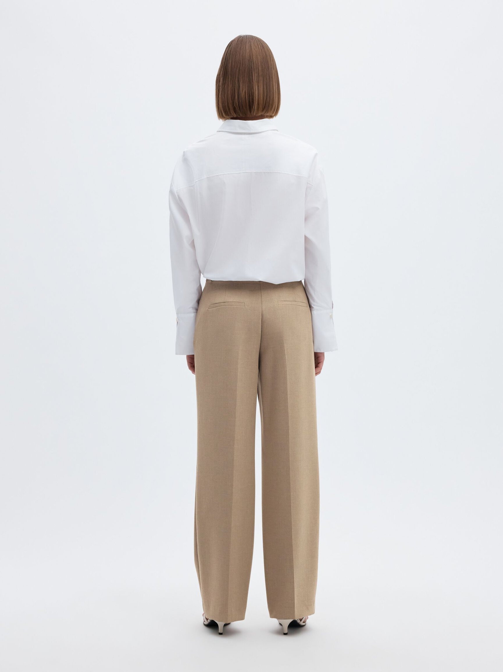 VISCOSE BLEND TROUSERS