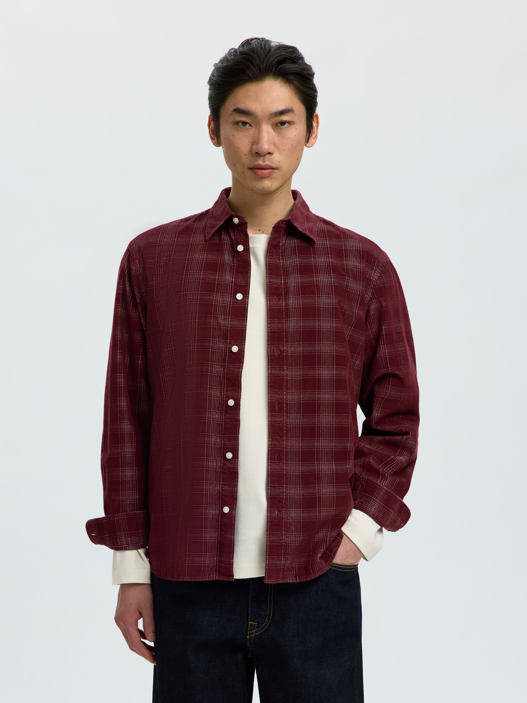 CHECKED CORDUROY SHIRT