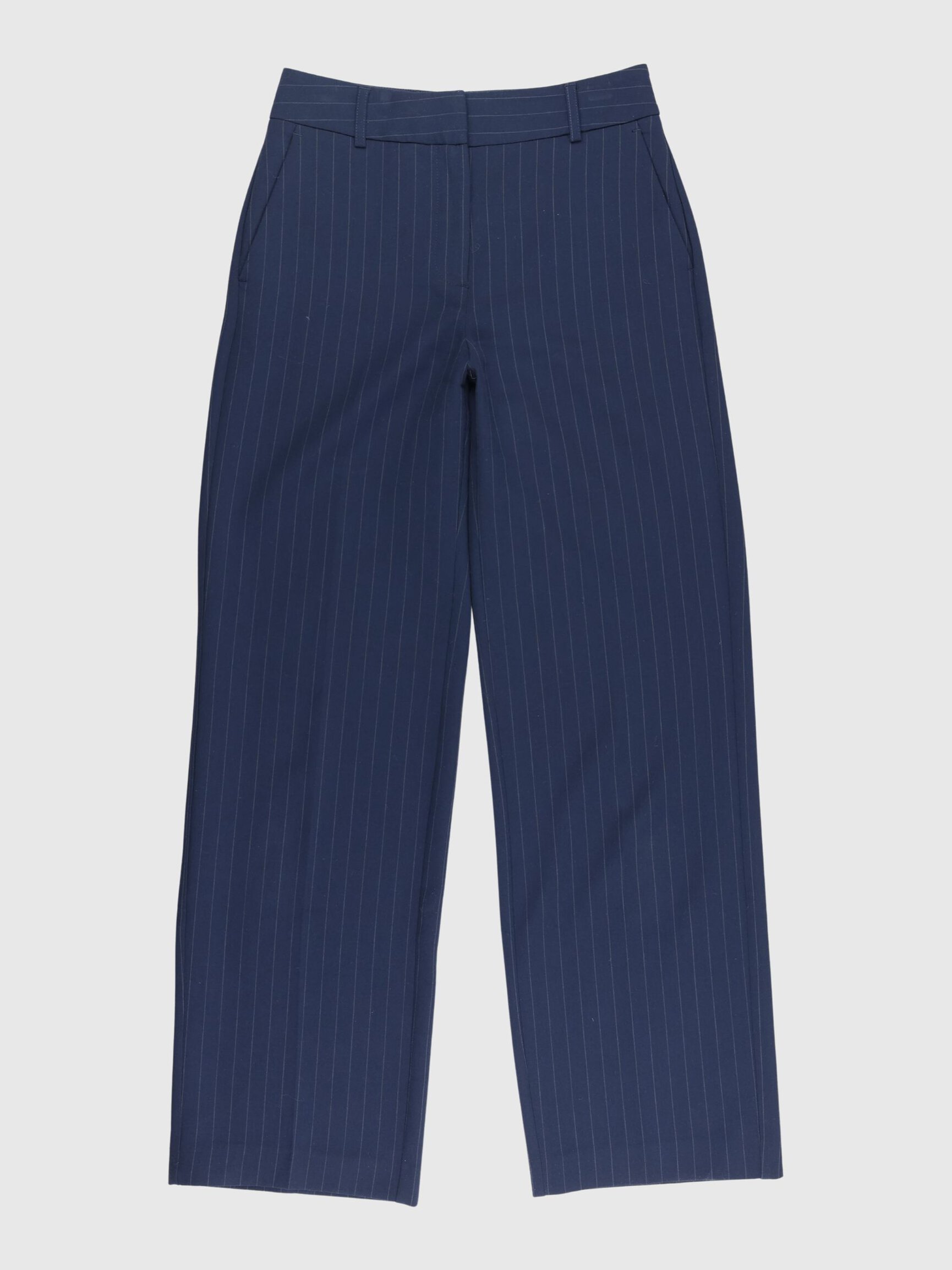 VISCOSE BLEND PINSTRIPE TROUSERS