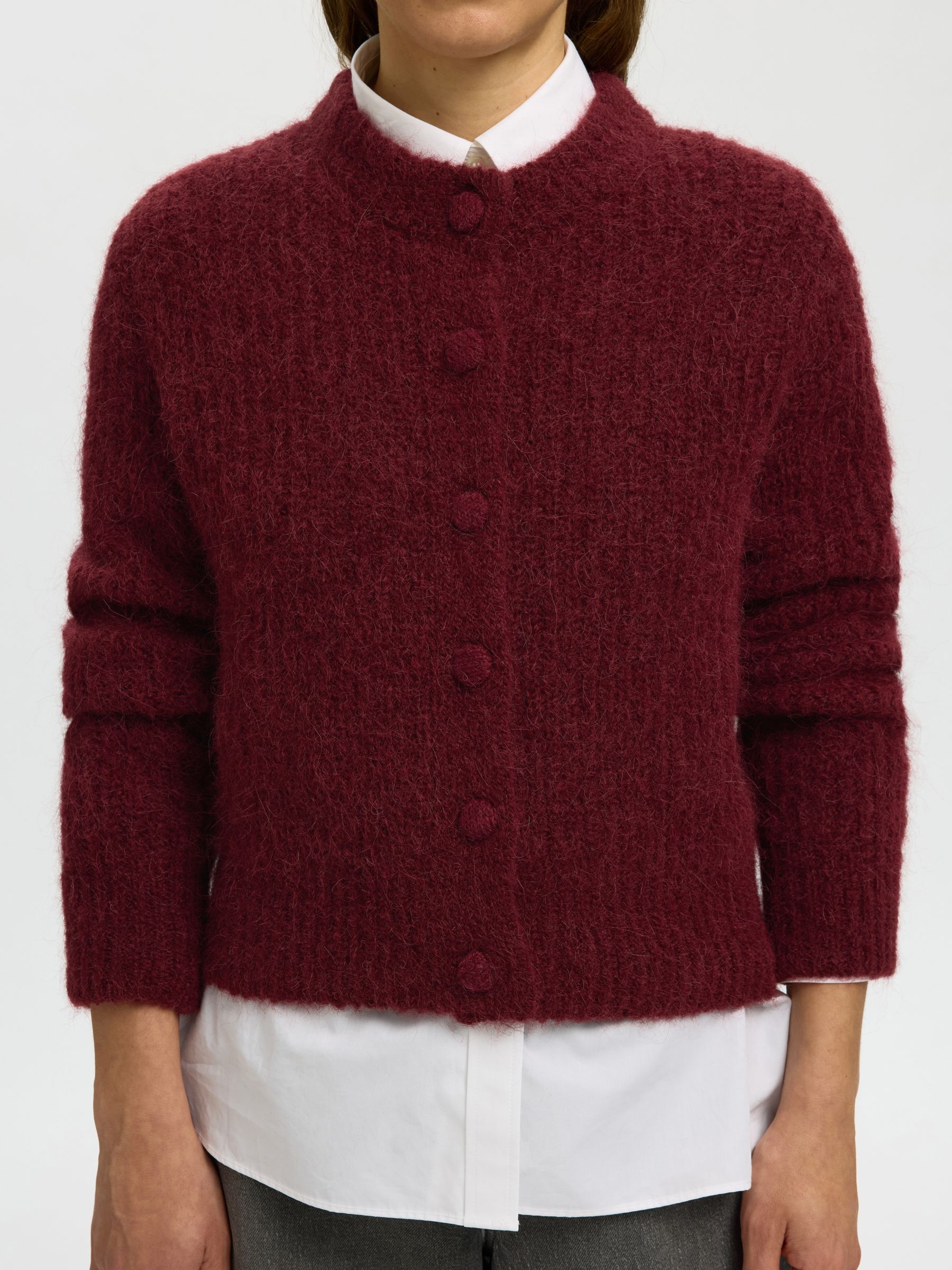 ALPACA BLEND KNITTED CARDIGAN