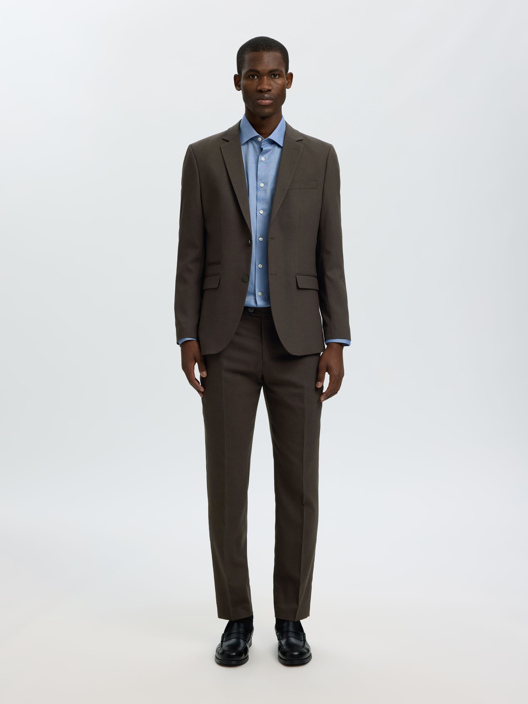 WOVEN WOOL BLEND TROUSERS