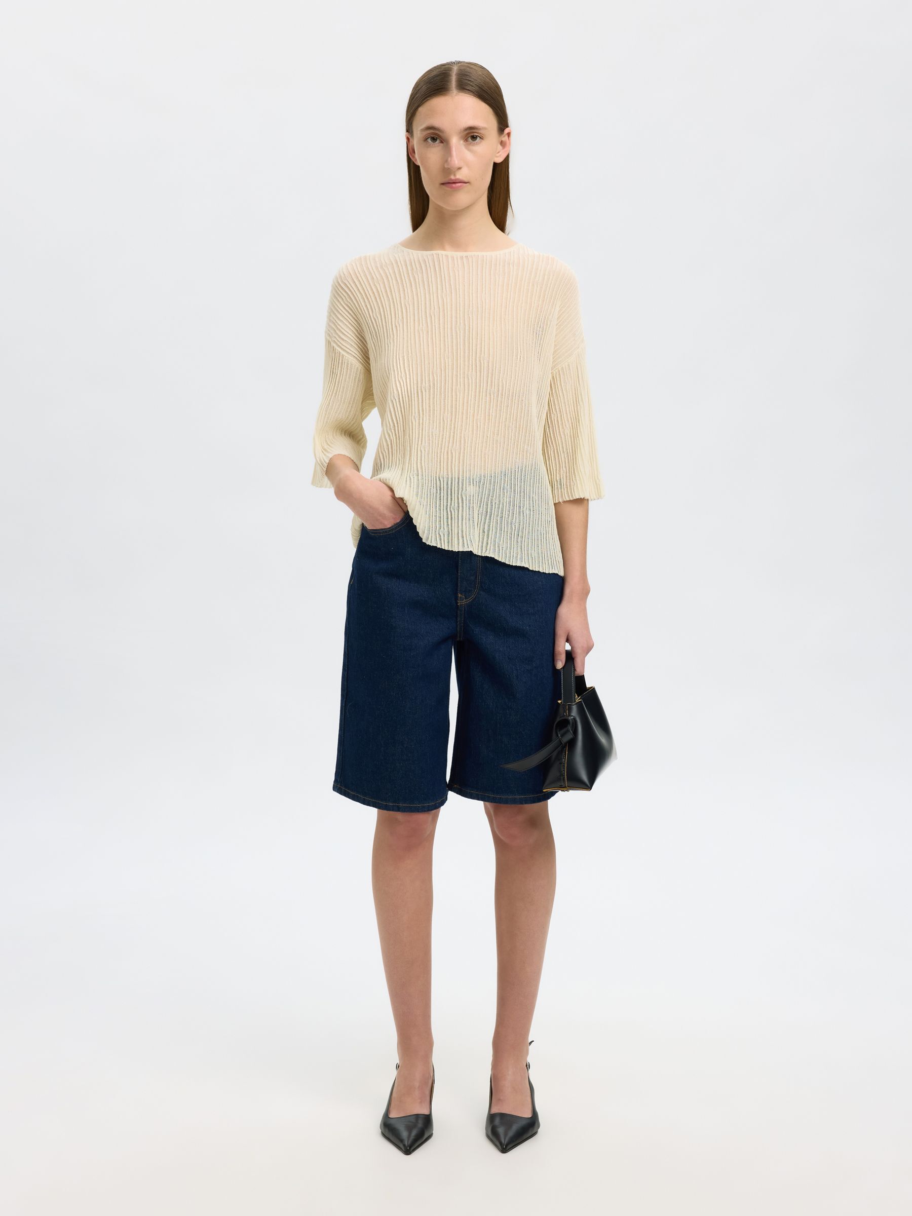 COTTON BLEND KNITTED TOP