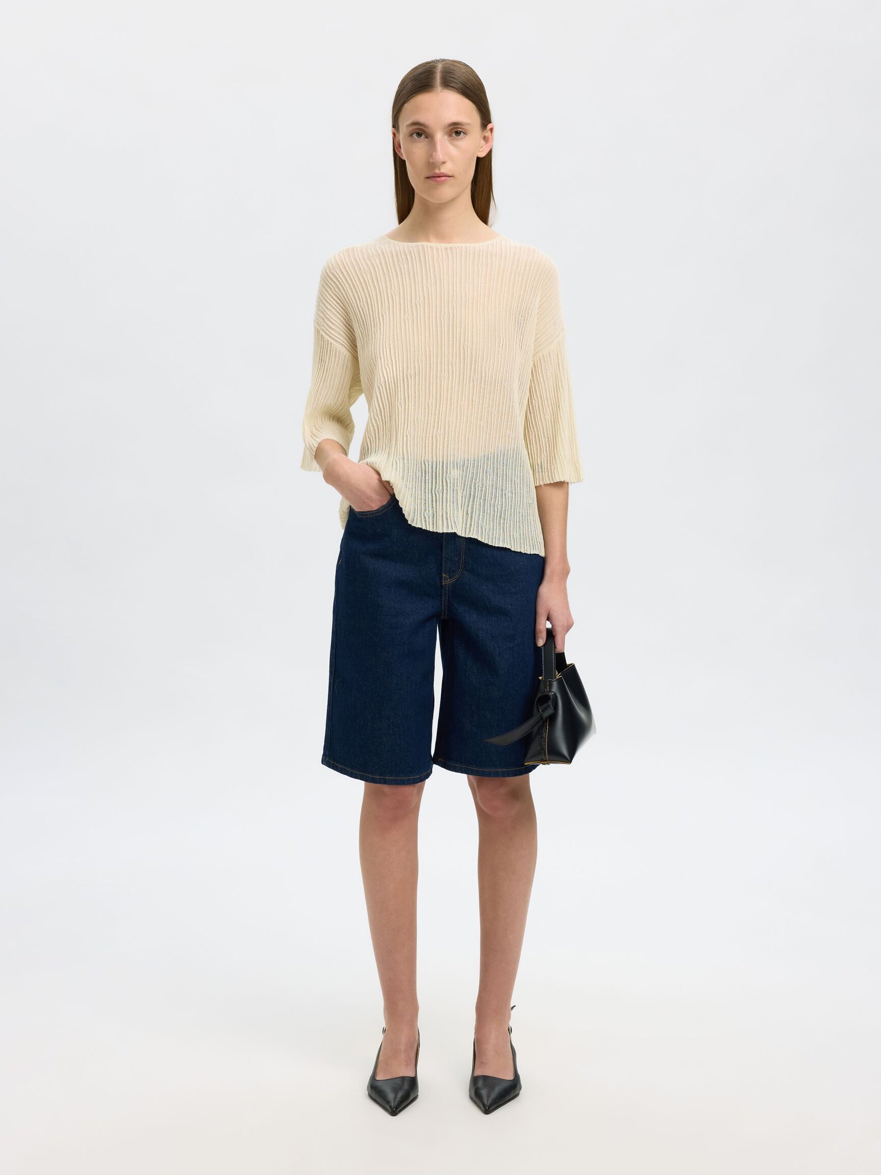 COTTON BLEND KNITTED TOP