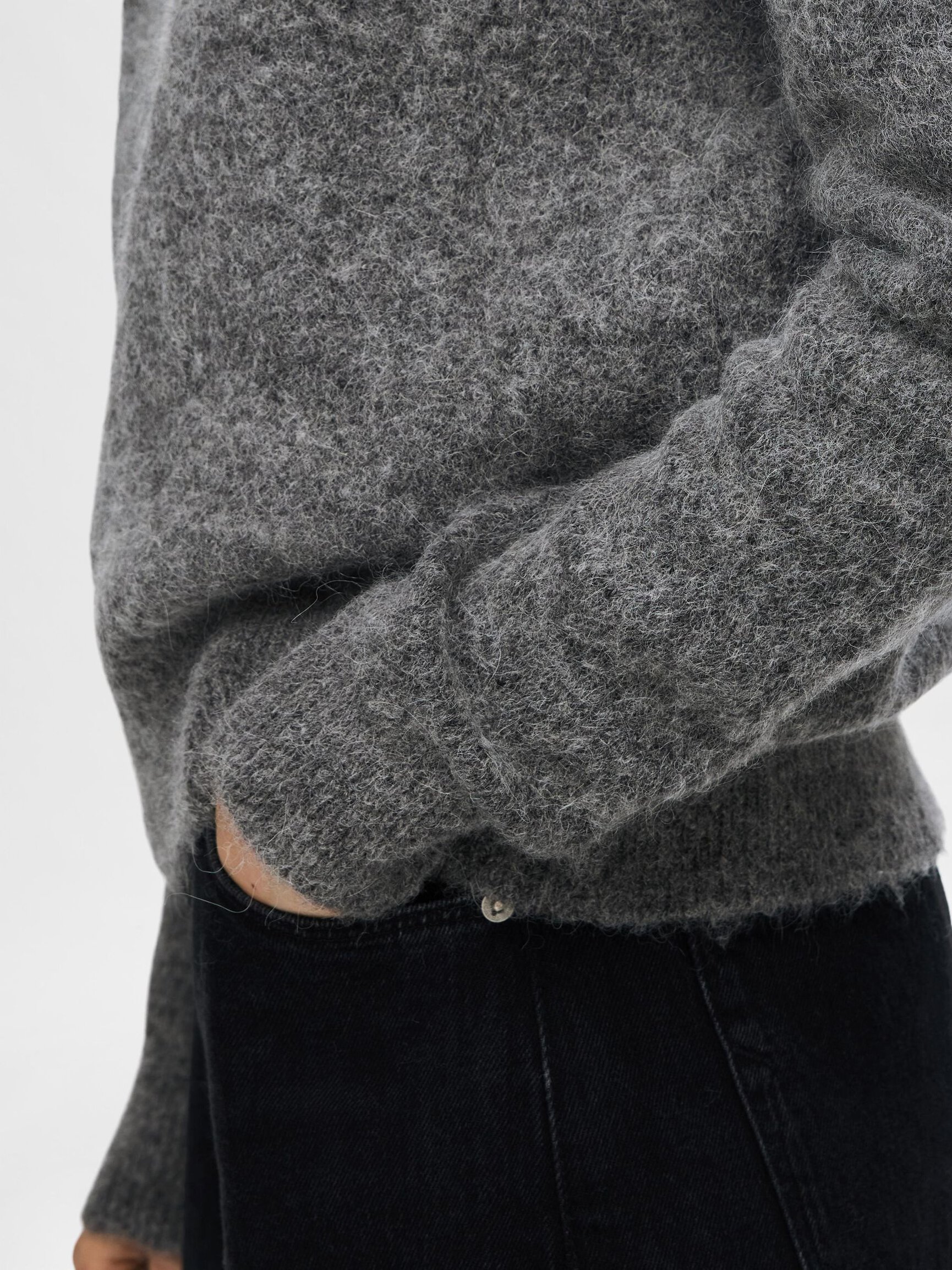 KNITTED WOOL BLEND JUMPER