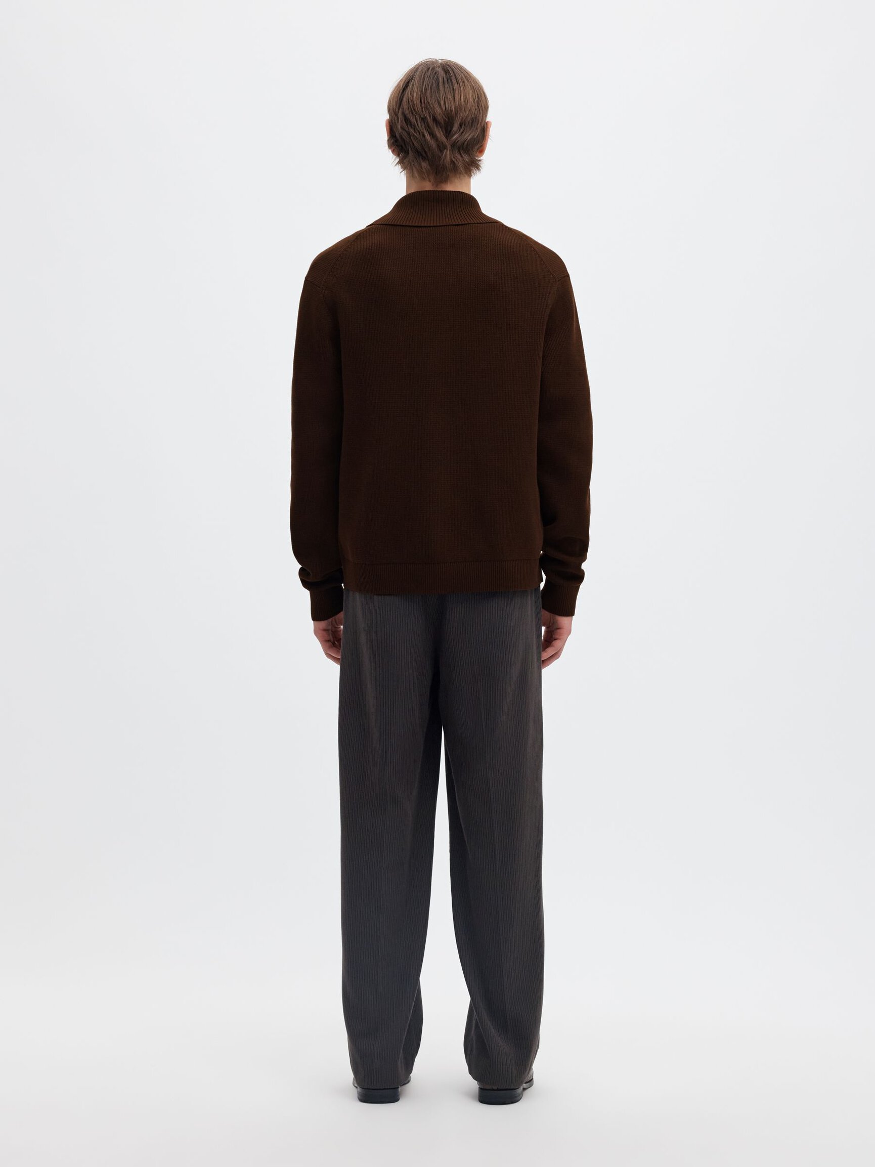 ORGANIC COTTON SHAWL COLLAR CARDIGAN