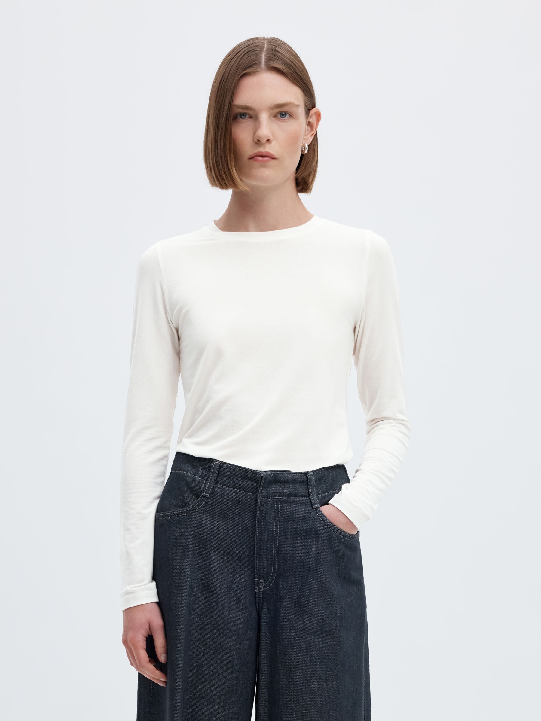 BASIC LANGARMSHIRT