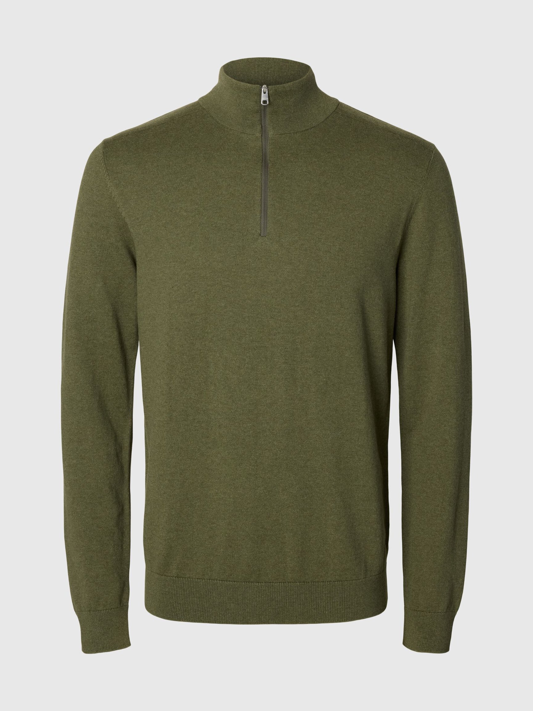 HALF-ZIP KNITTED JUMPER