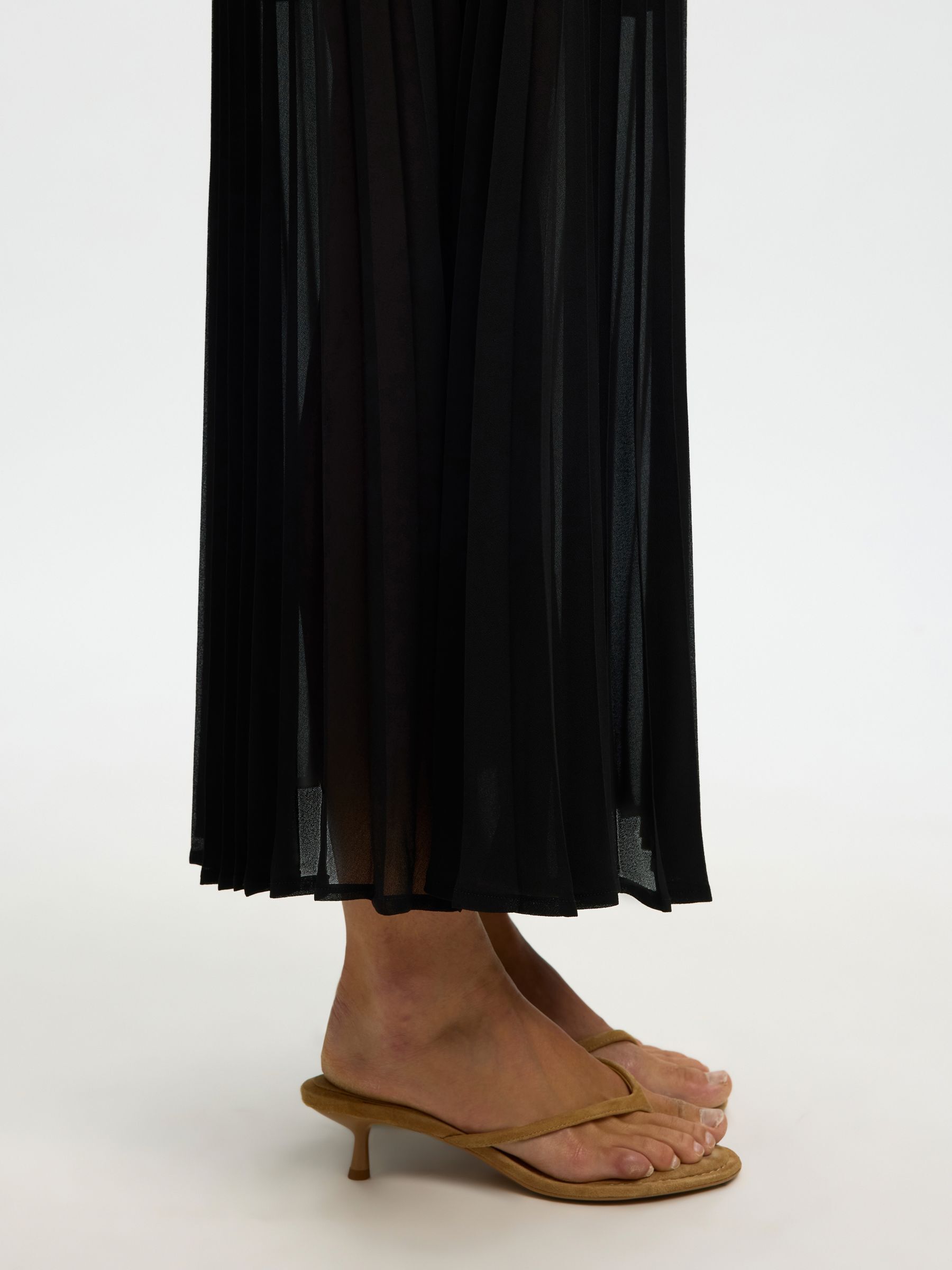 MIDI PLEATED SKIRT