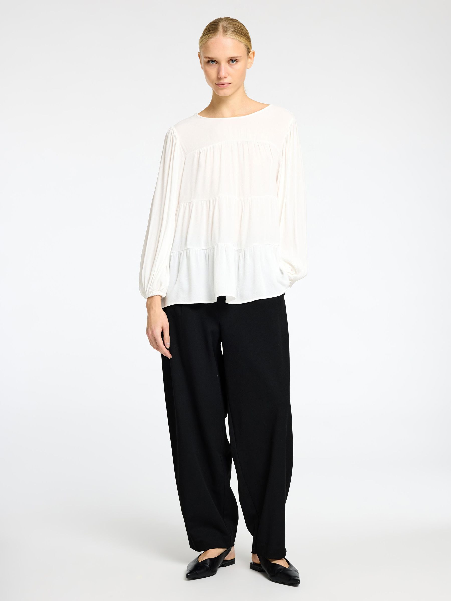 VISCOSE BLEND BLOUSE