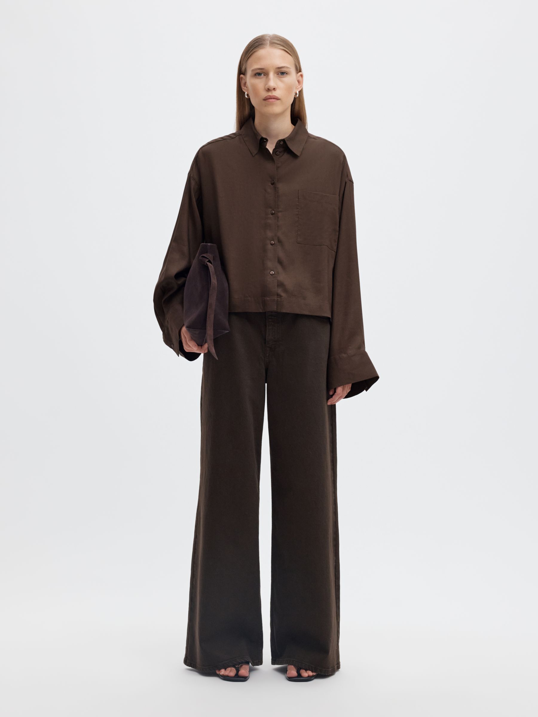 BOXY FIT CROPPED BLOUSE