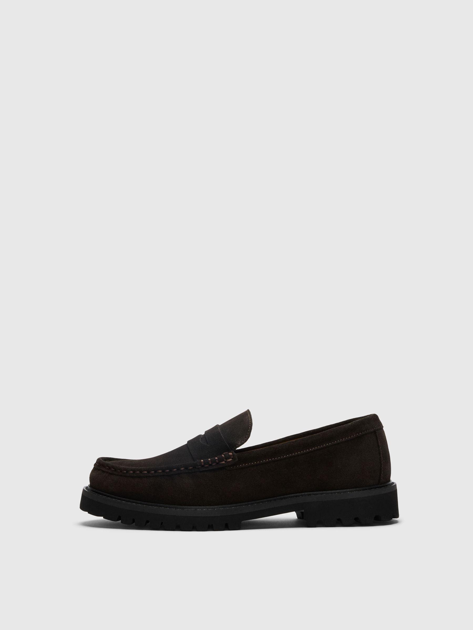 SUEDE  PENNY LOAFERS