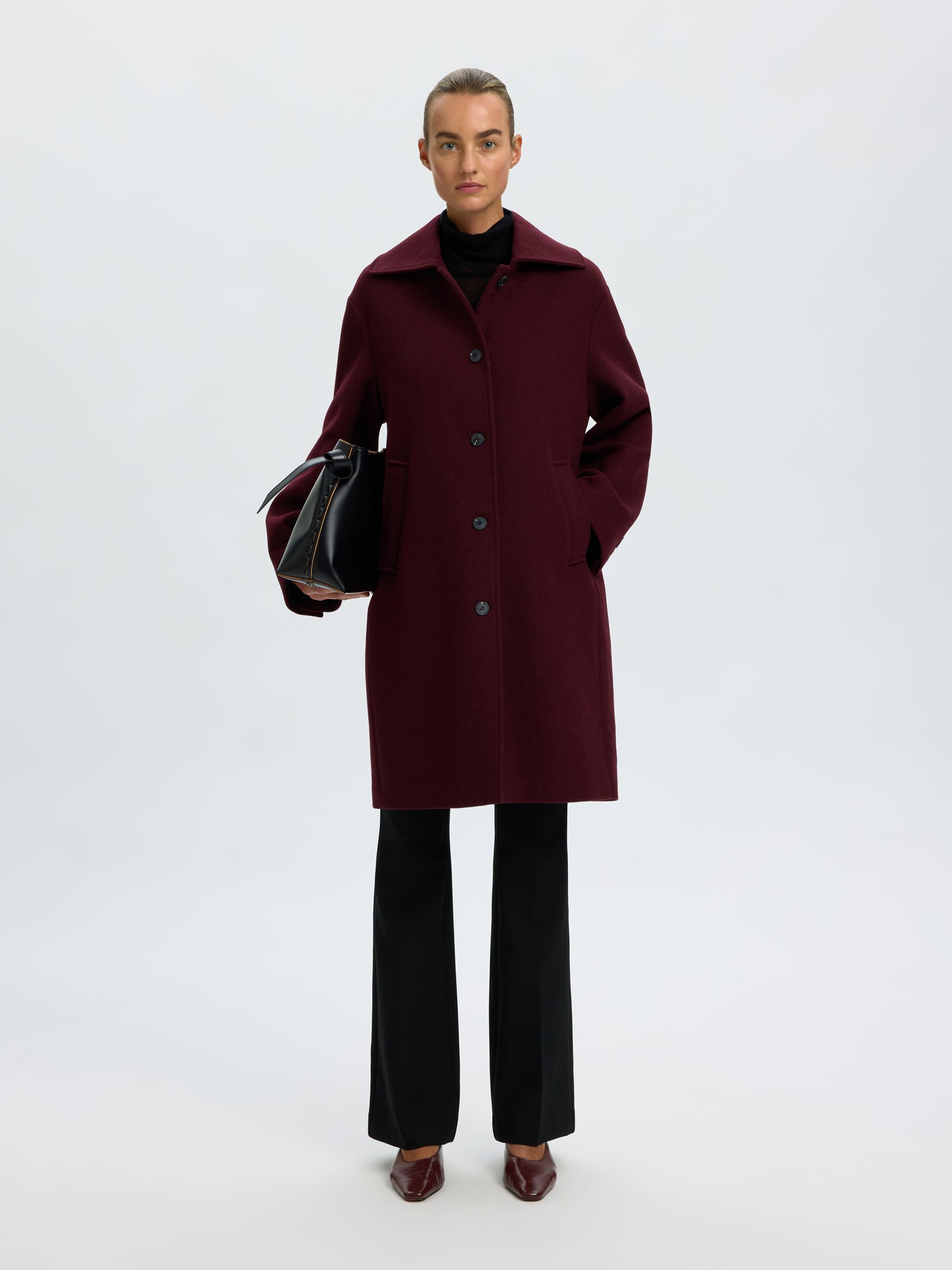 WOOL BLEND LONG COAT