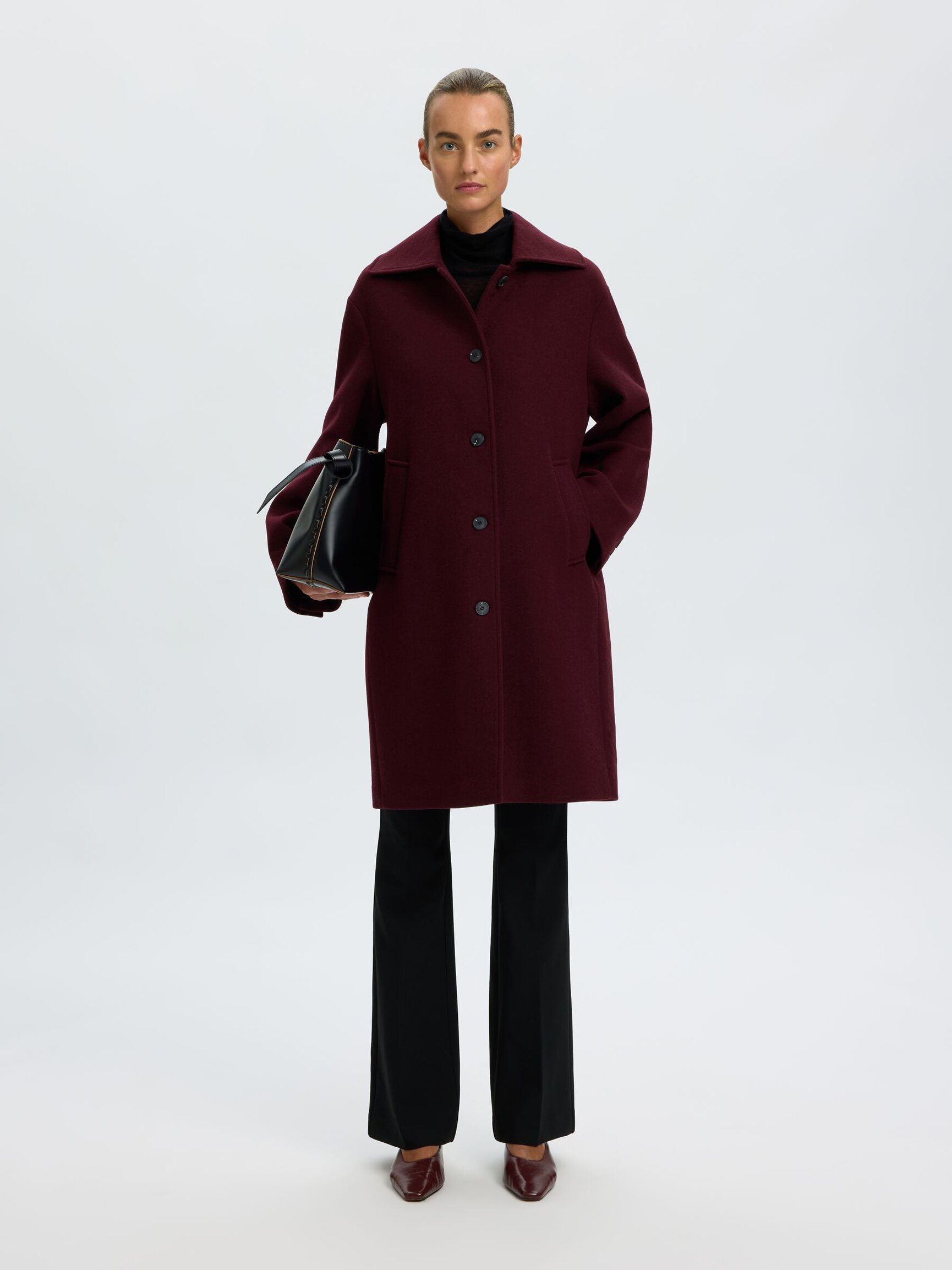 WOOL BLEND LONG COAT
