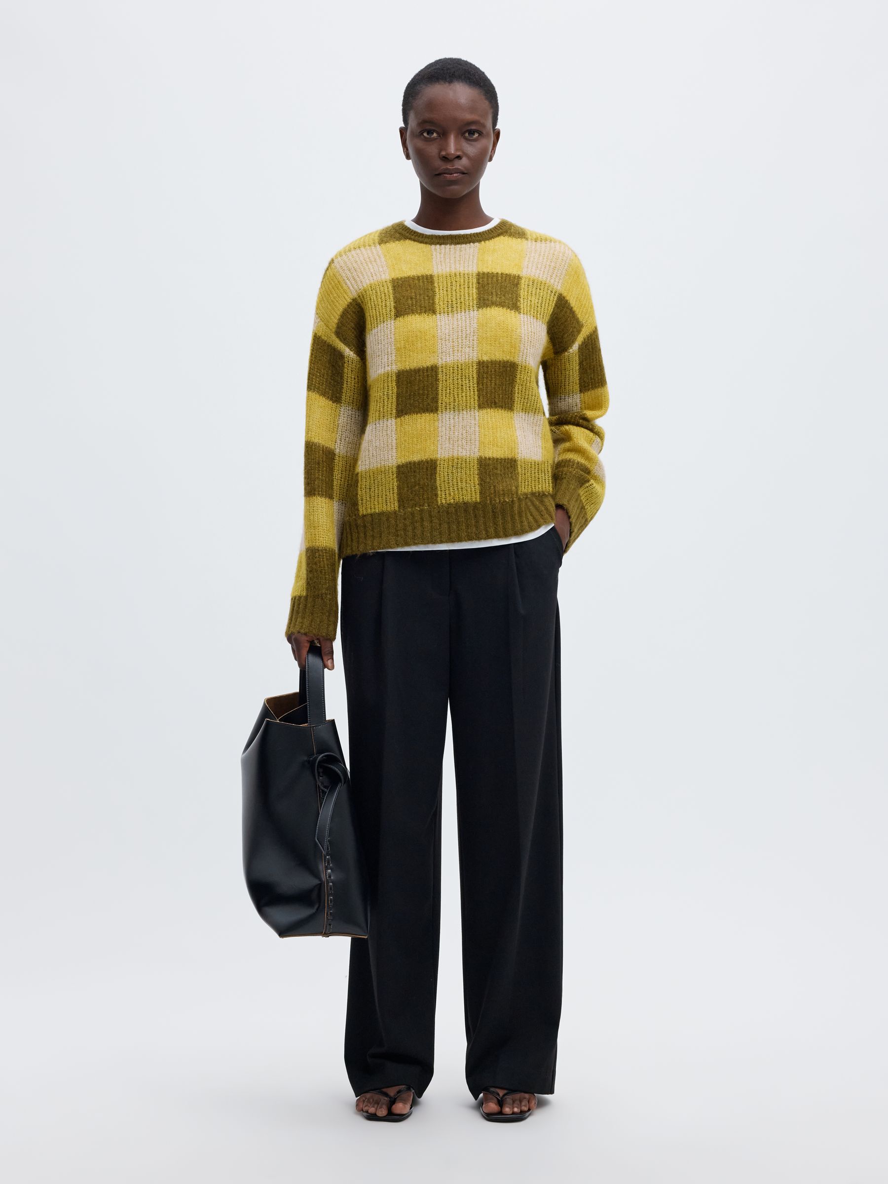 RUTETE STRIKKET PULLOVER