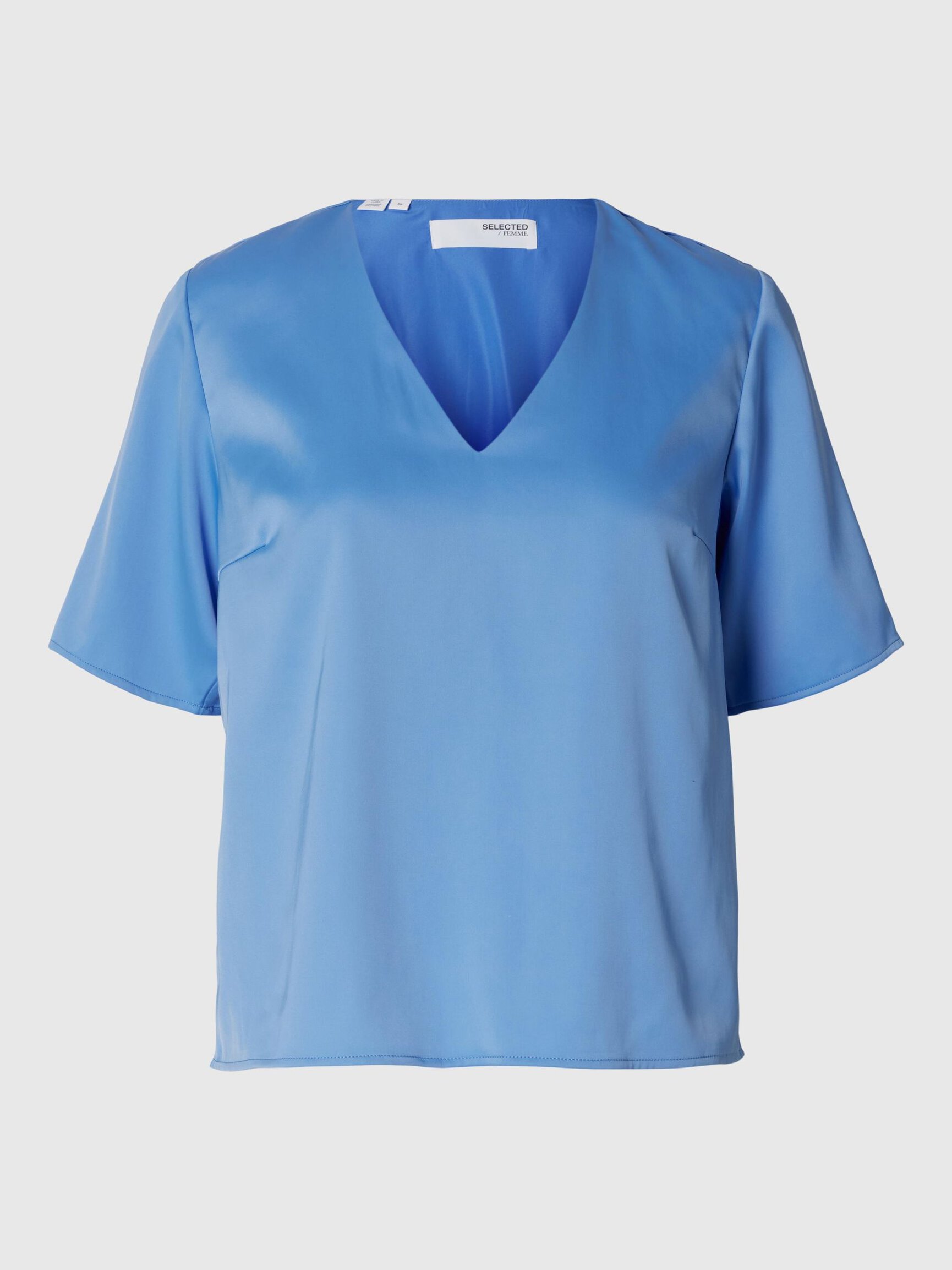 SHORT SLEEVED V-NECK TOP