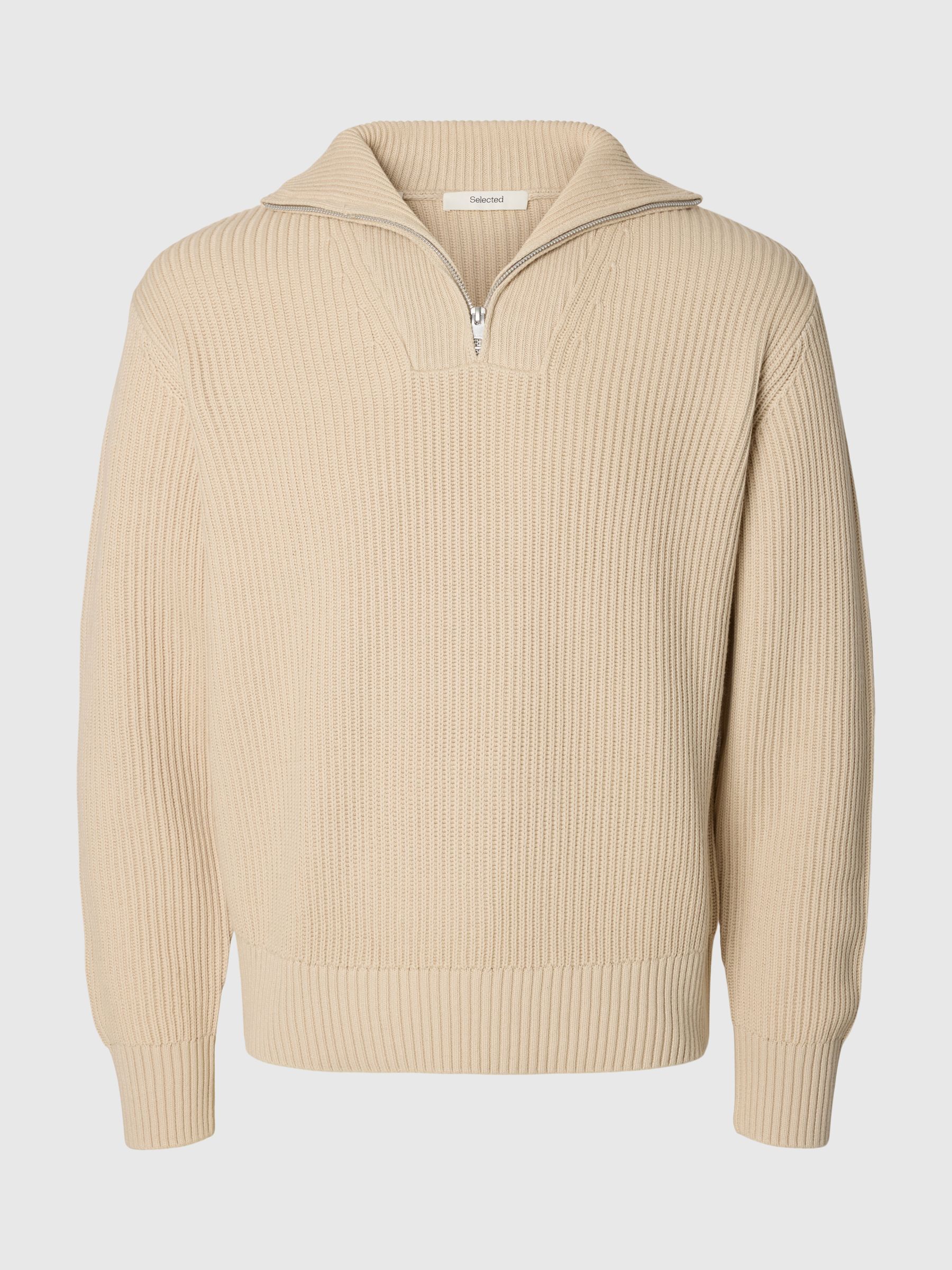 100% COTTON HALF-ZIP JUMPER