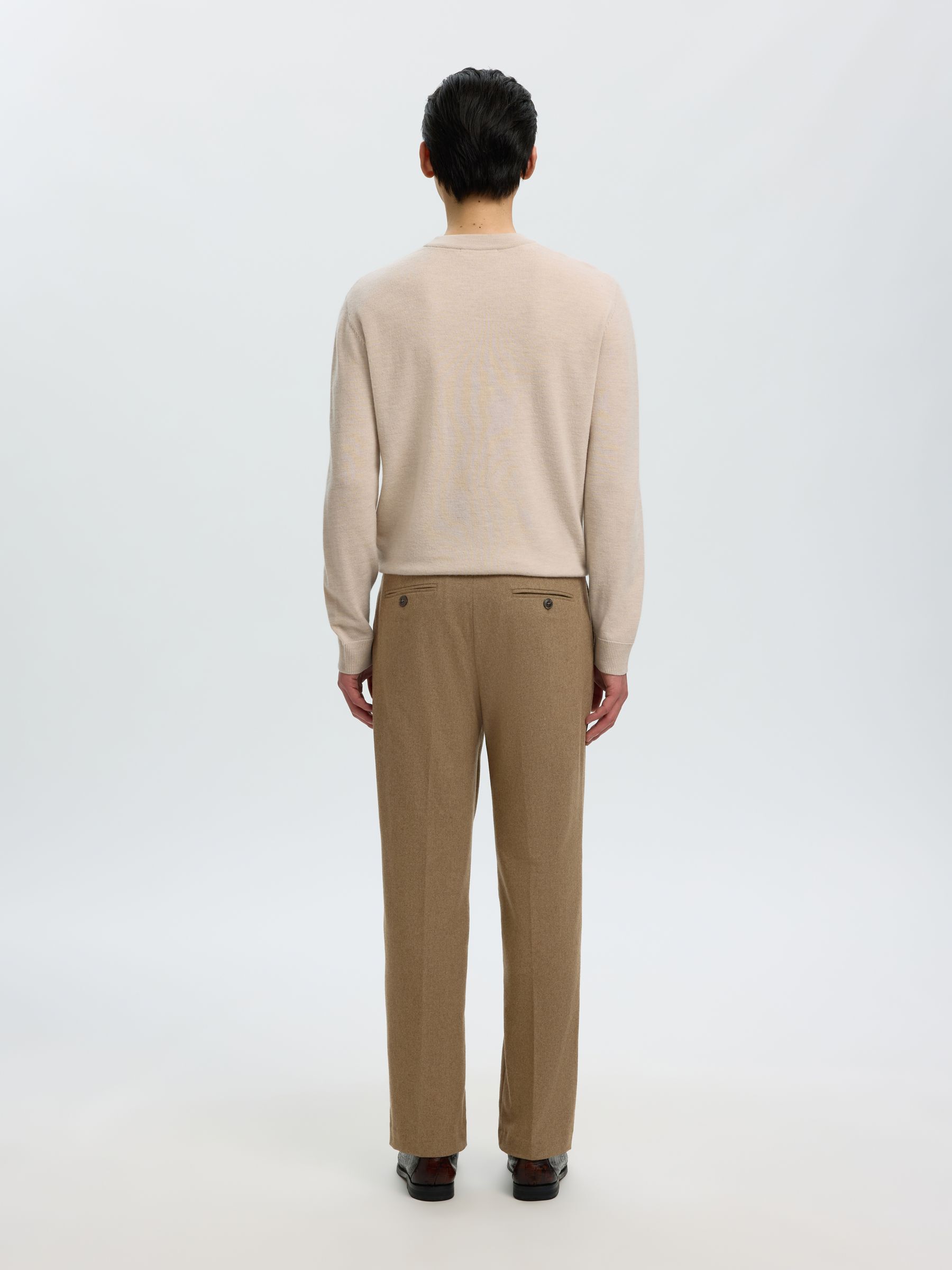 WOOL BLEND SUIT TROUSERS