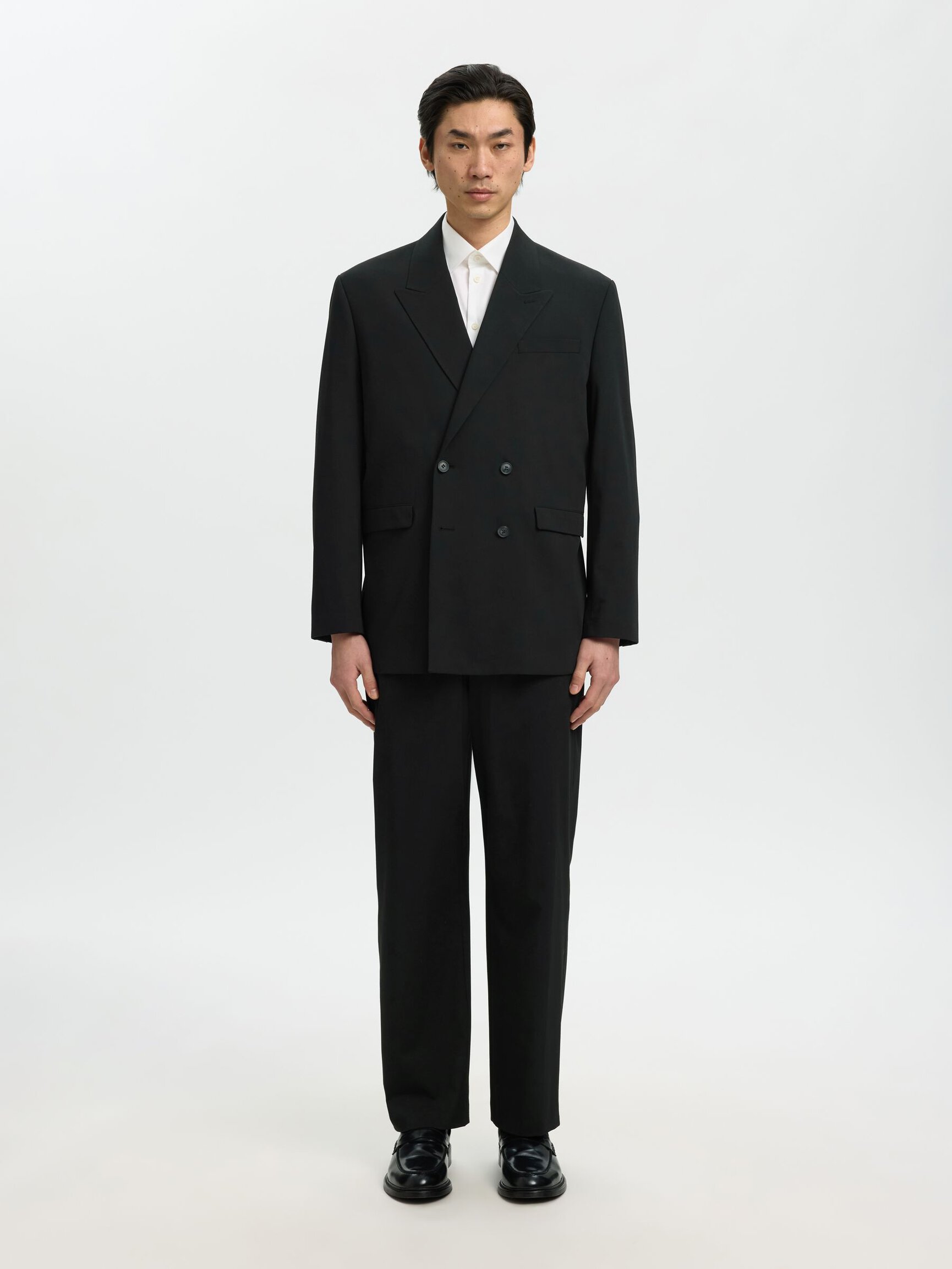 COUPE DÉCONTRACTÉE BLAZER À DOUBLE BOUTONNAGE